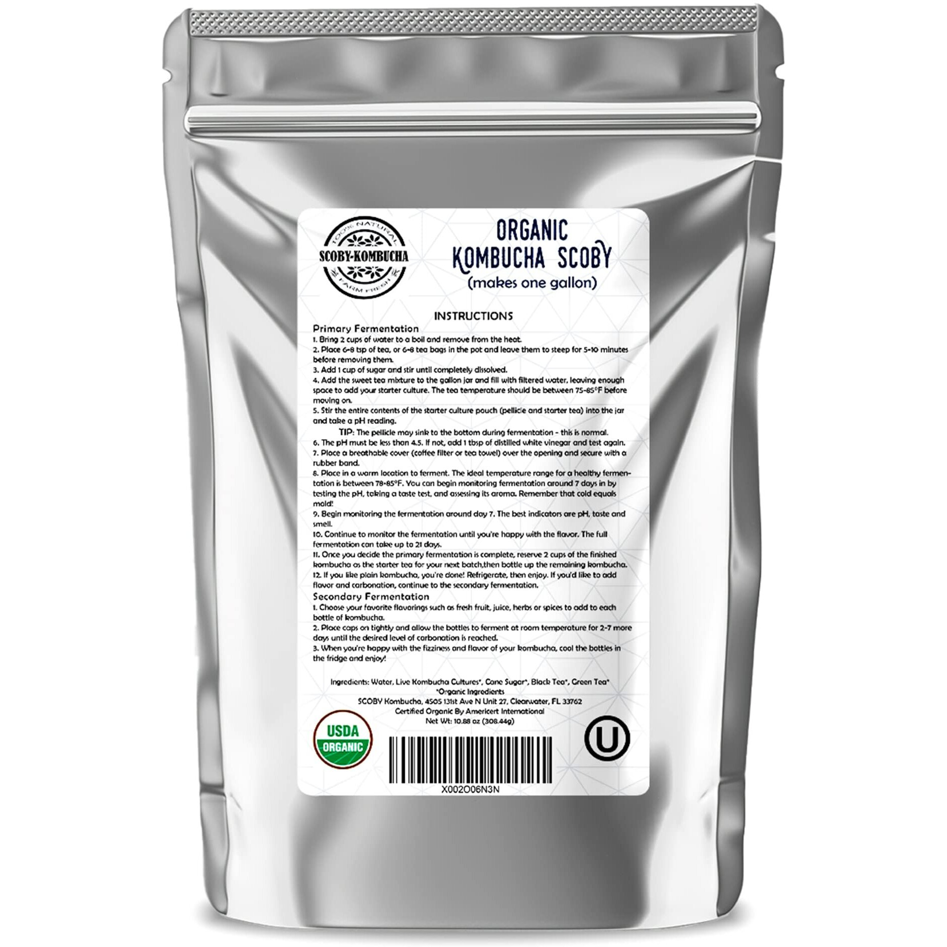 Scoby Kombucha Fba_Lepazc5747 1 X Organic Kombucha Scoby-Live Culture