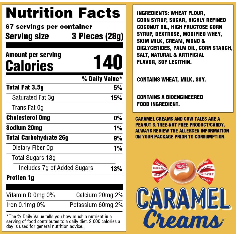 Goetze's Candy Vanilla Caramel Creams - 5 Pound Bag (80 Ounces) - Fresh From The Factory