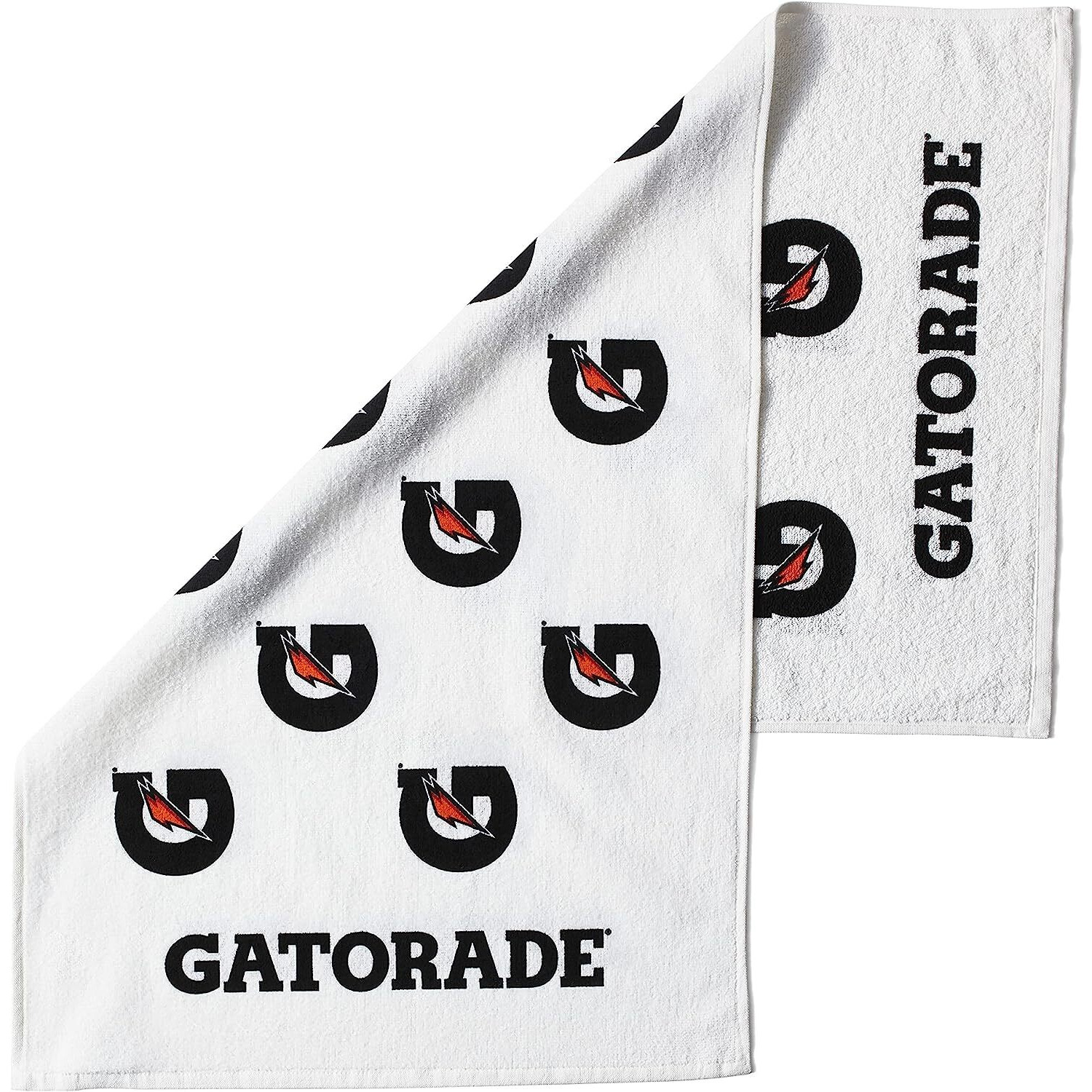 Gatorade G Towel, 22"" X 42"", Cotton, White/Black/Orange