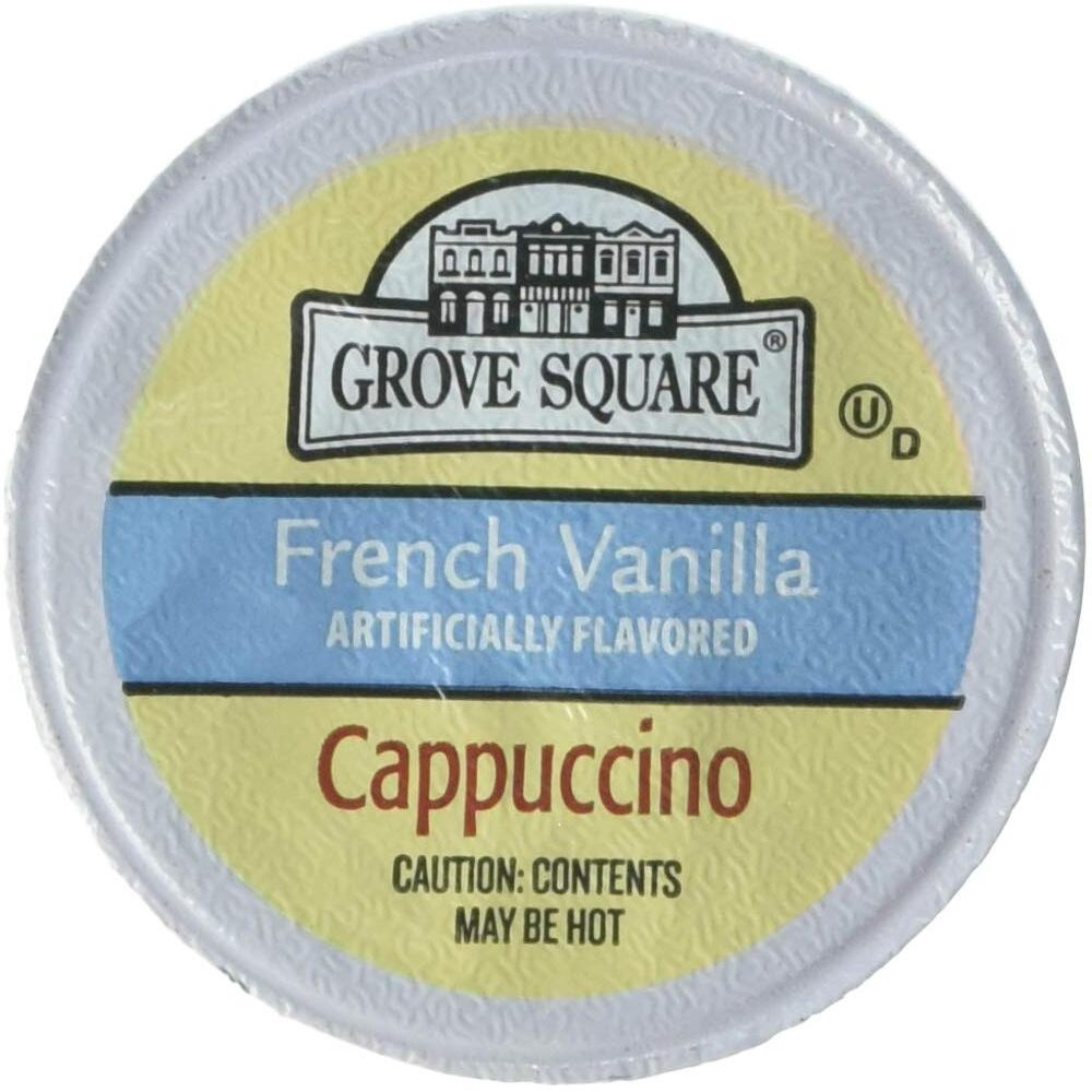 Grove Square Cappuccino Pods, French Vanilla, Single Serve, 50 Count (Pack Of 1) - Packaging May Vary