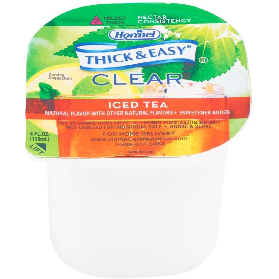 Thick & Easy Clear Thickened Iced Tea, Nectar Consistency, 4 Fl Oz (Pack Of 24)