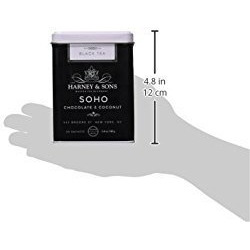 Harney & Sons Soho Chocolate Coconut Tea - 20 Count Sachet Tin