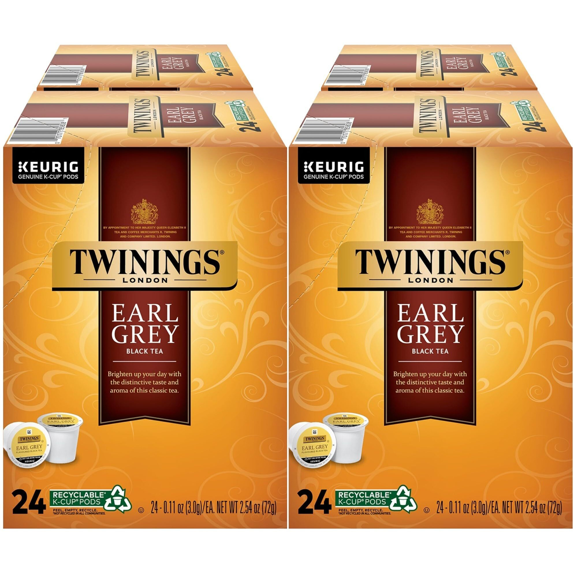 Twinings Earl Grey Tea Keurig K-Cups, 96 Count