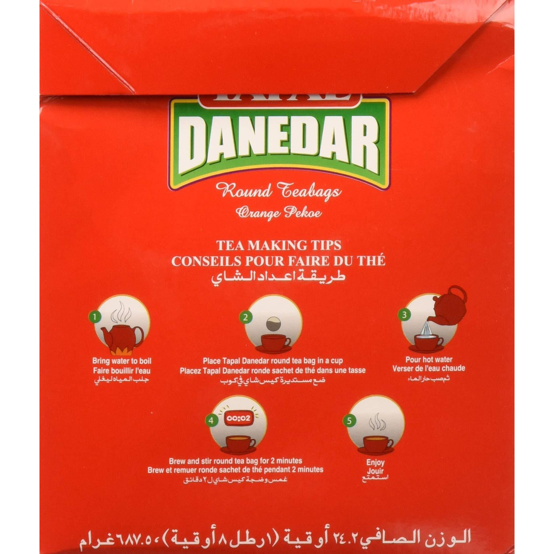 Tapal Danedar 2 Cup Round Tea Bags 220Ct, (687.5G)
