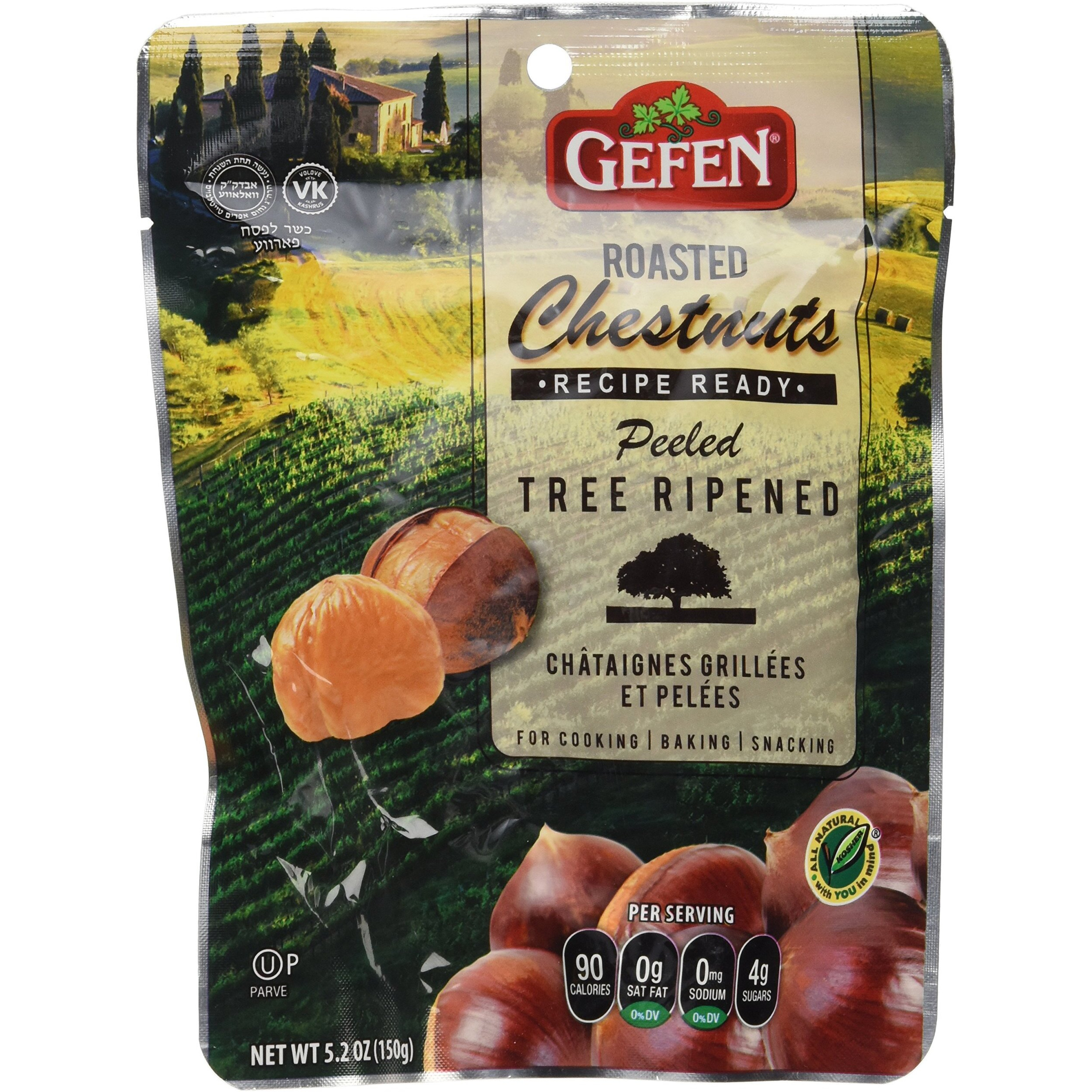 Gefen Whole Chestnuts, Roasted & Peeled , 5.2 Oz, 3 Pk