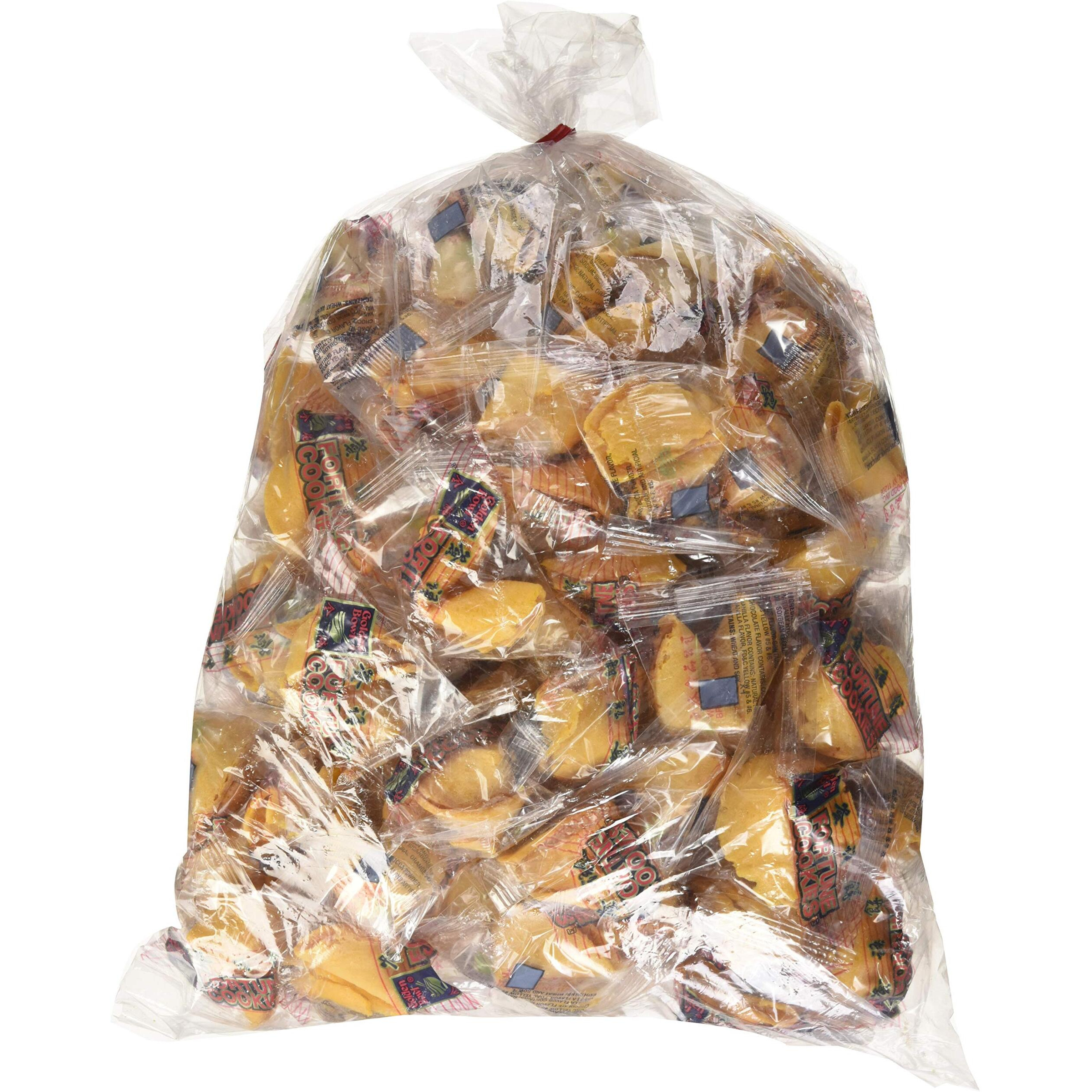 100 Pcs Fortune Cookies Fresh Single Wrap(Golden Bowl)