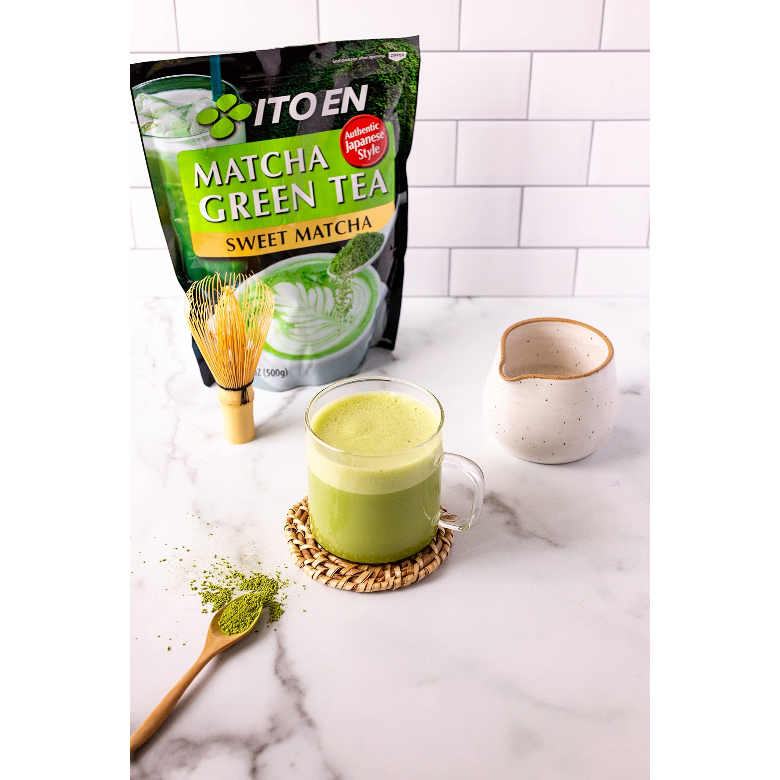 Ito En Matcha Green Tea, Sweet Powder, 17.5 Ounce (Pack Of 1), Sweetened Green Tea Powder