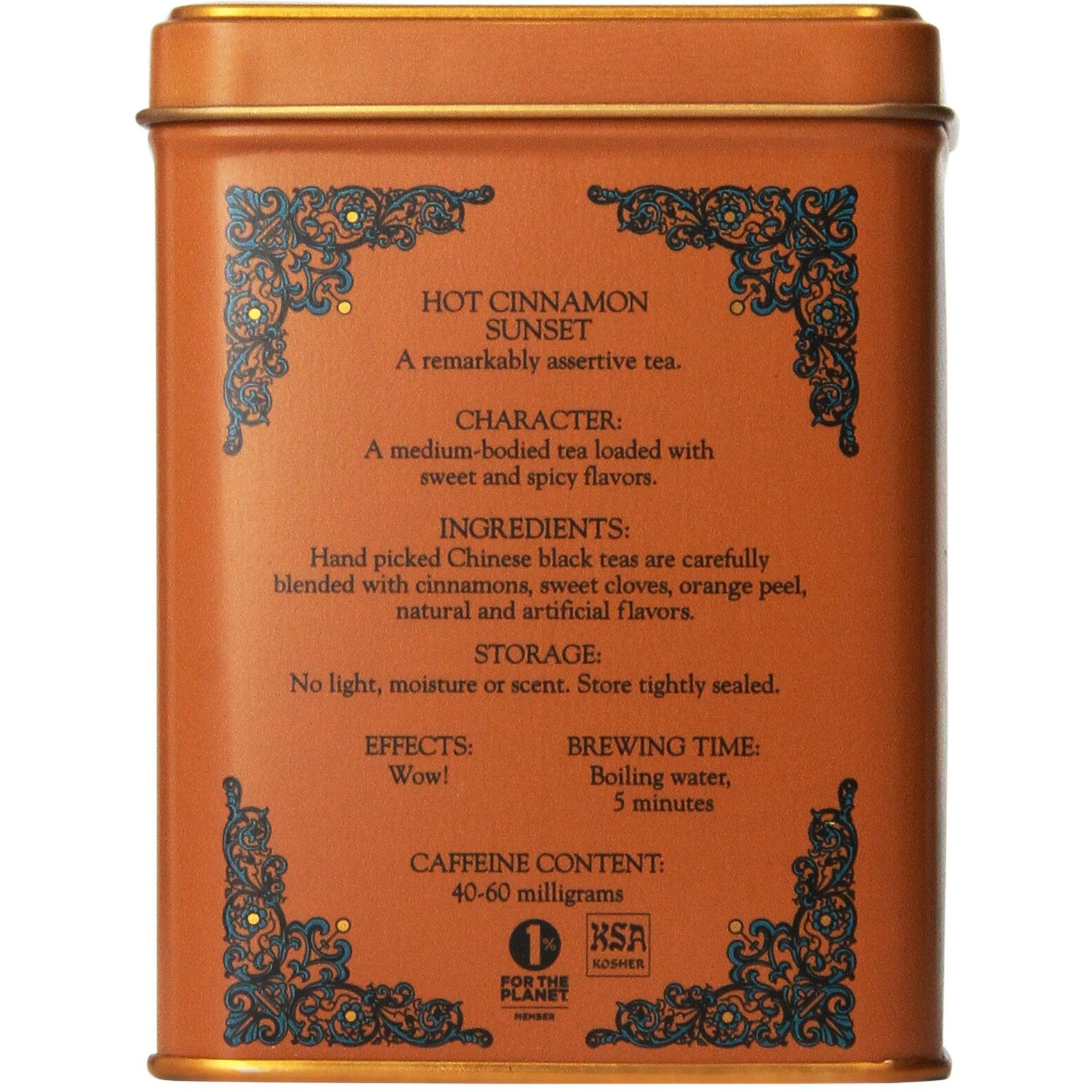 Harney & Sons Hot Cinnamon Sunset, 20 Count (Pack Of 4)