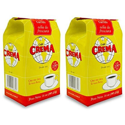 Cafe Crema Medium Roast Ground Puerto Rican Coffee, 14 Ounce Bag (Pack Of 2)