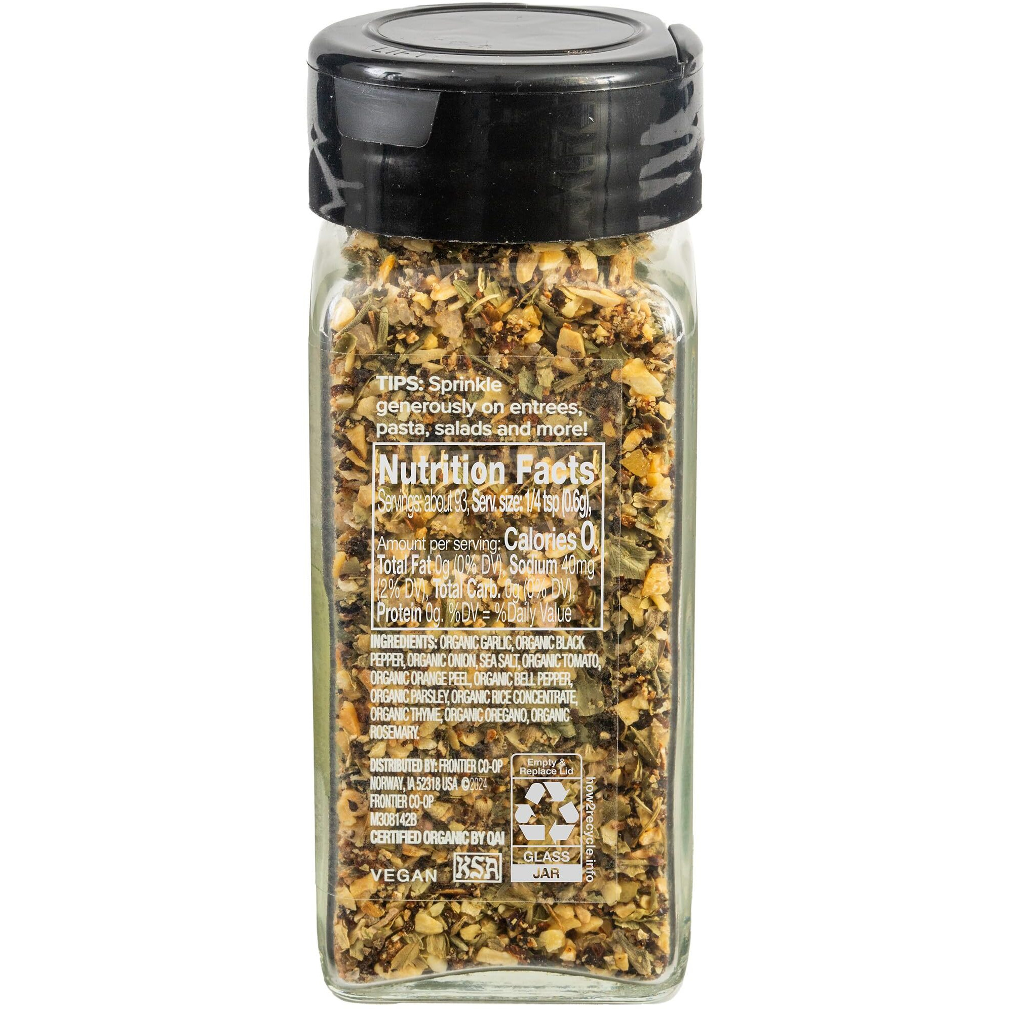 Simply Organic Spice Right Everyday Seasoning Blends, Garlic & Herb, Certified Organic | 2 Oz