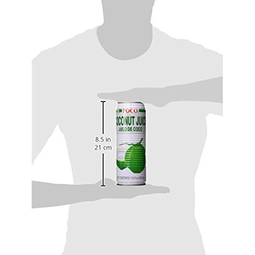 Foco Coconut Juice, 17.6 Fl Oz, Pack Of 12