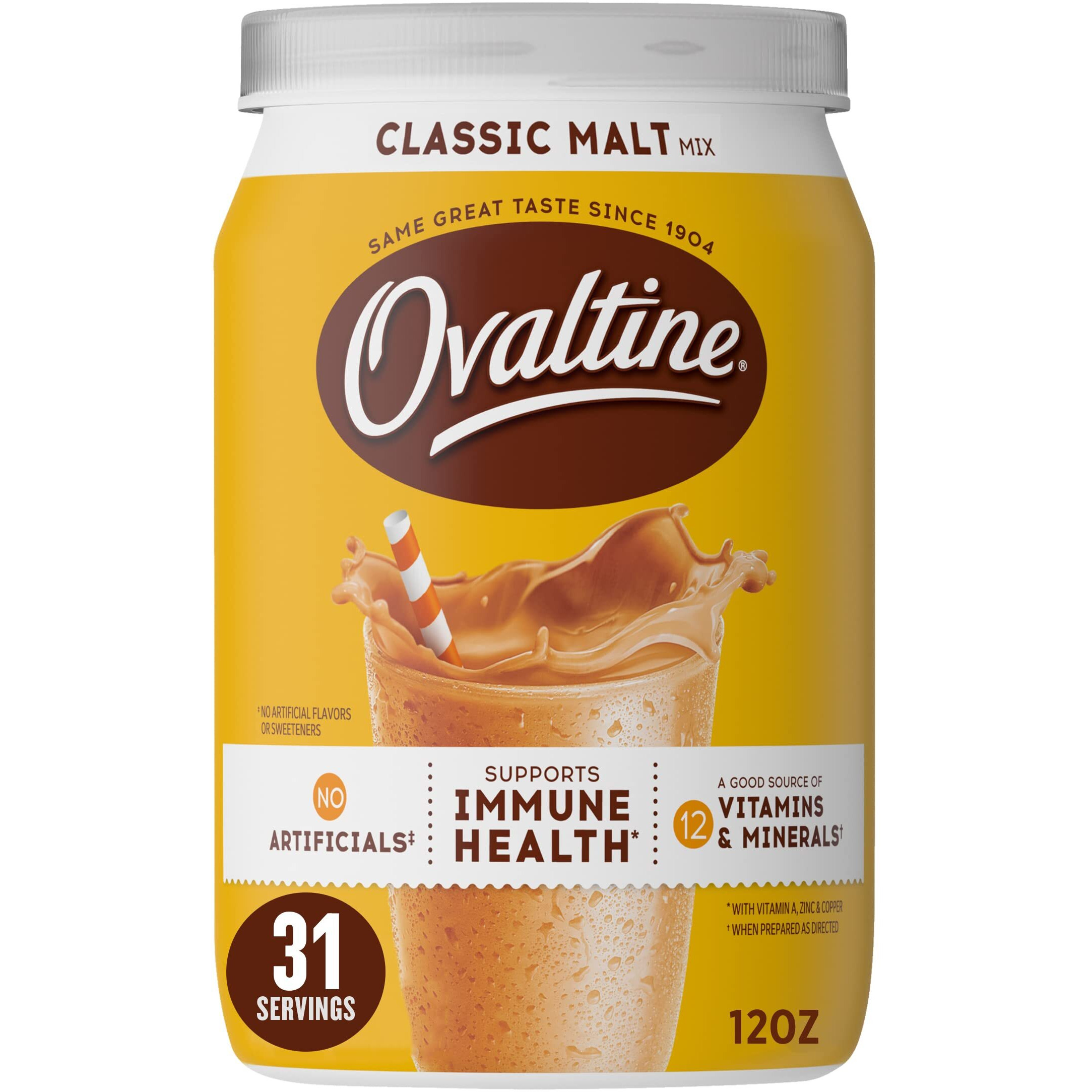 Ovaltine Classic Malt Beverage, 12-Ounce Canisters (Pack Of 6)