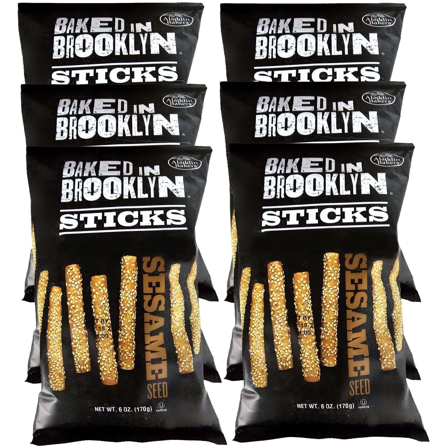 Baked In Brooklyn Breadsticks Certified Kosher - Sesame 6 Oz - 6 Pack