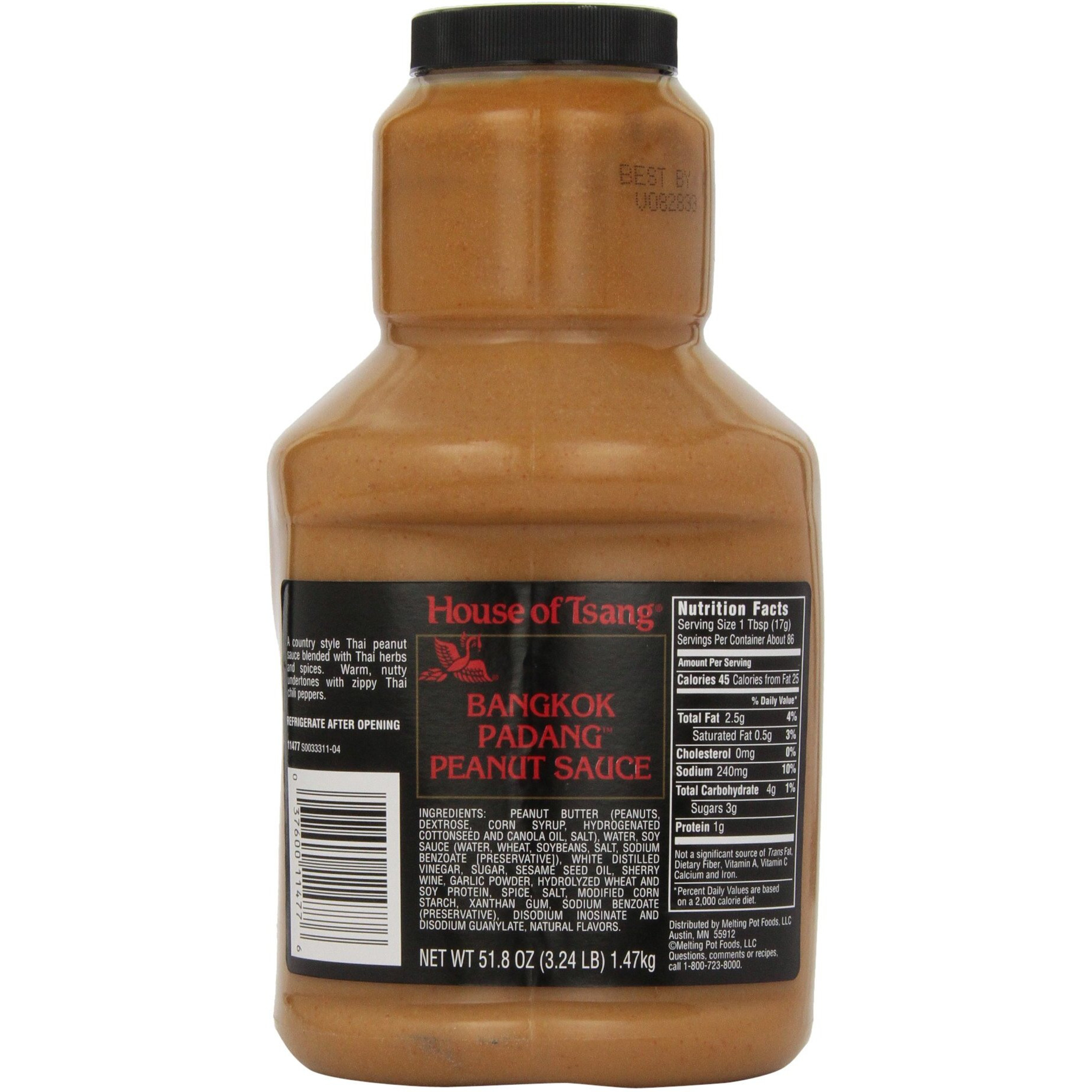House Of Tsang Bangkok Padang Peanut Sauce, 51.8 Ounce (1 Pack)