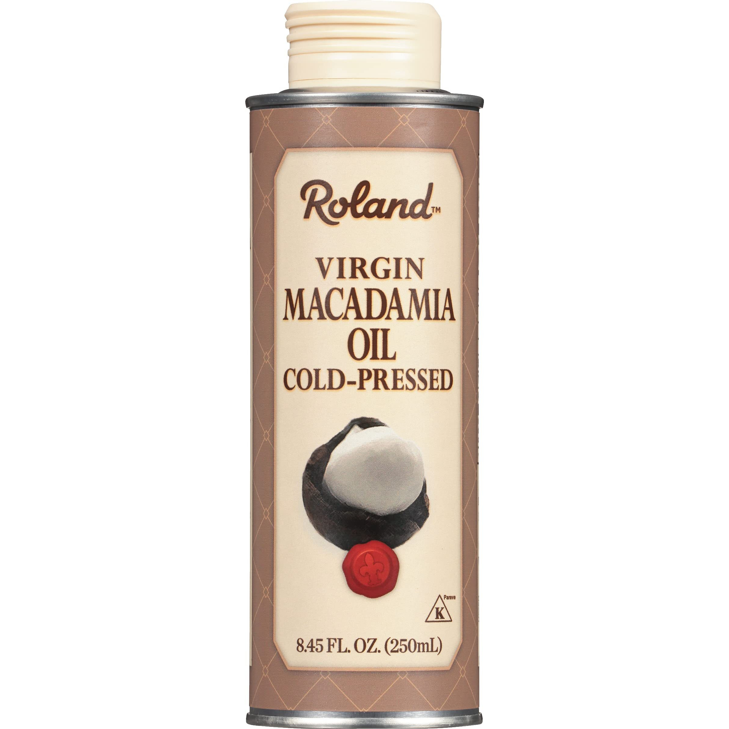 Roland Foods Virgin Macadamia Oil, Cold Pressed, Specialty Imported Food, 8.45 Fl Oz Can