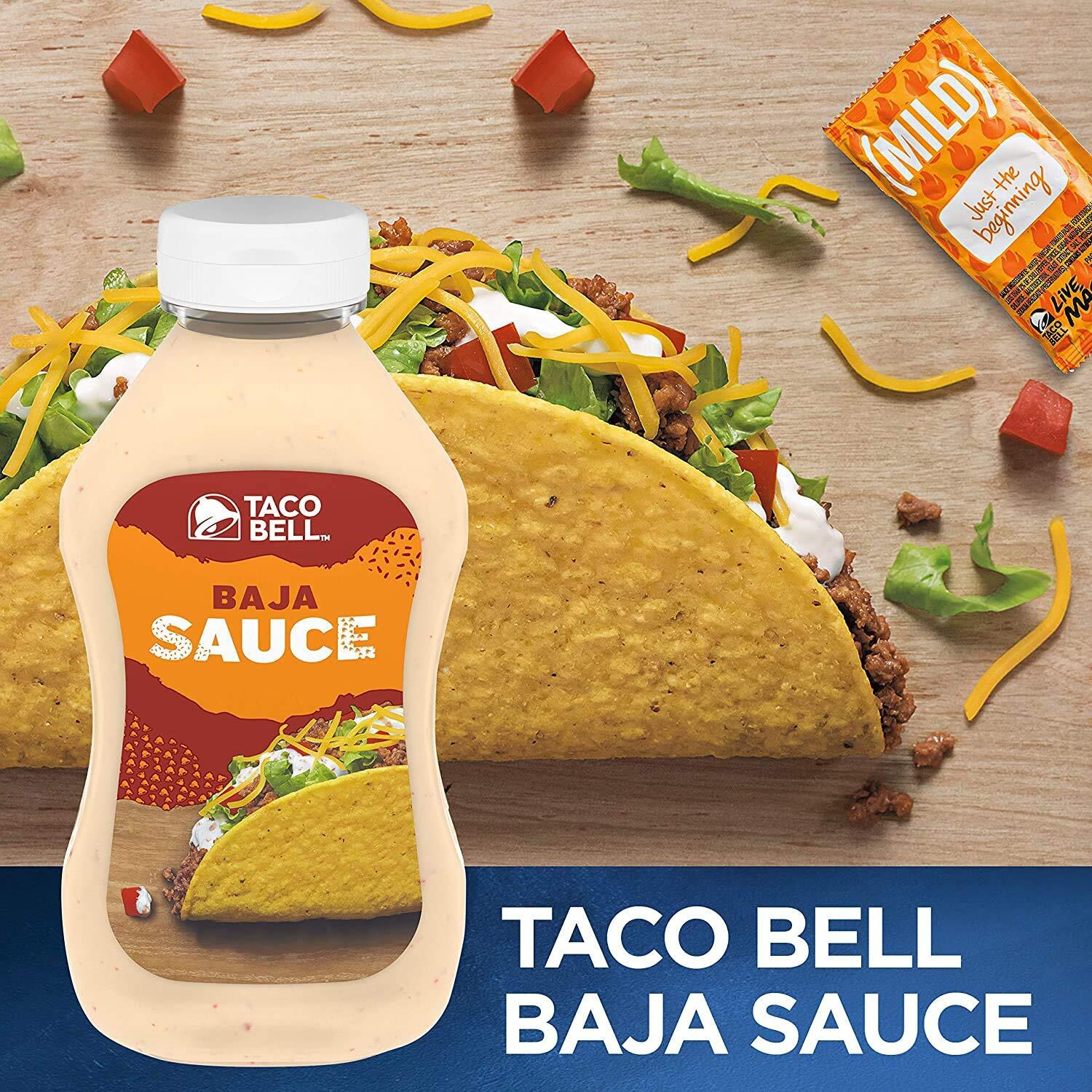 Taco Bell Baja Sauce, 11 Ounce Bottle New Flavor Taco Sauce