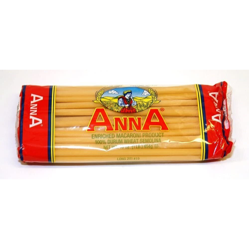 Anna - Italian Long Ziti N. 19, (4)- 16 Oz. Pkgs.