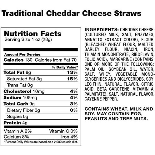 Mississippi Cheese Straw Factory Traditional Cheddar Cheese Straws In Plain Box, 32Oz (908G)