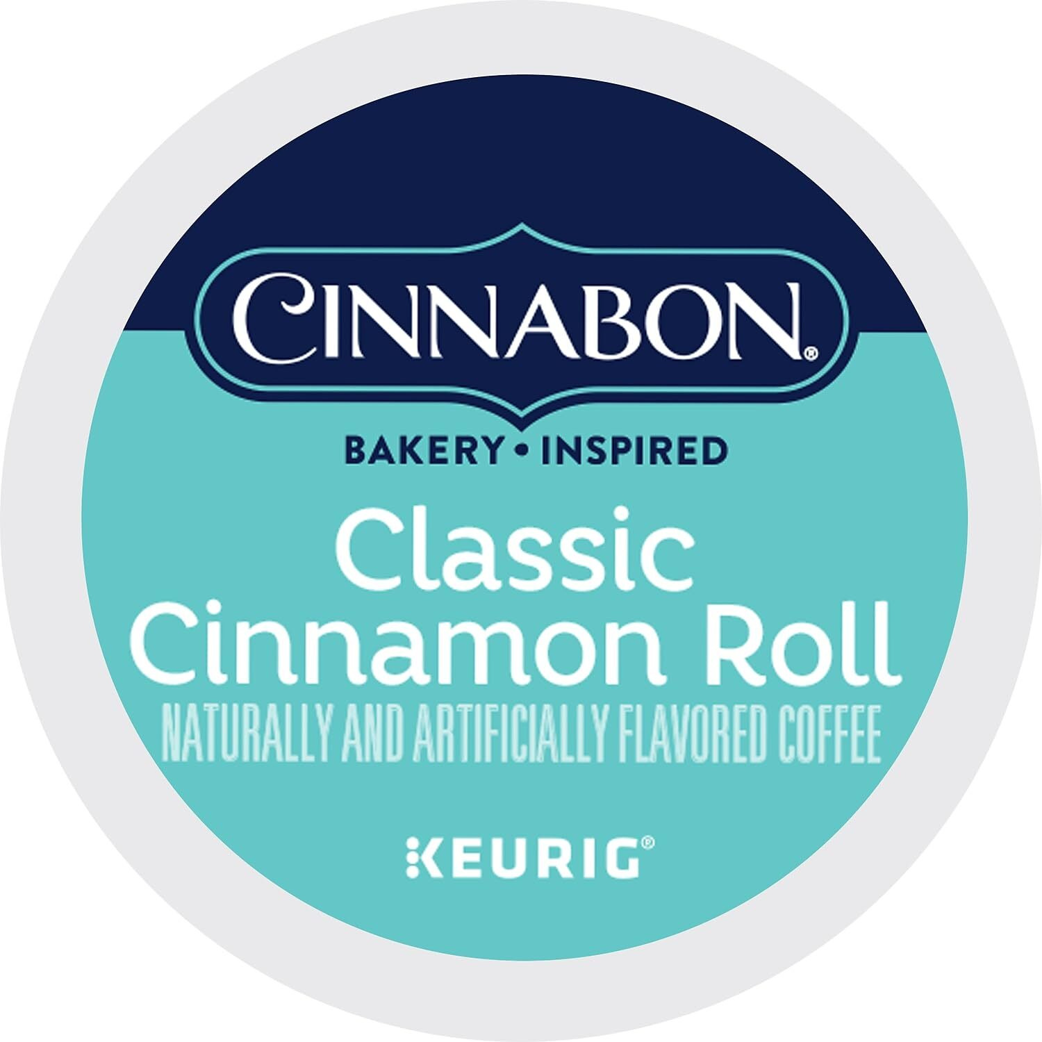 Cinnabon Classic Cinnamon Roll, Single-Serve Keurig K-Cup Pods, Flavored Coffee, 24 Count