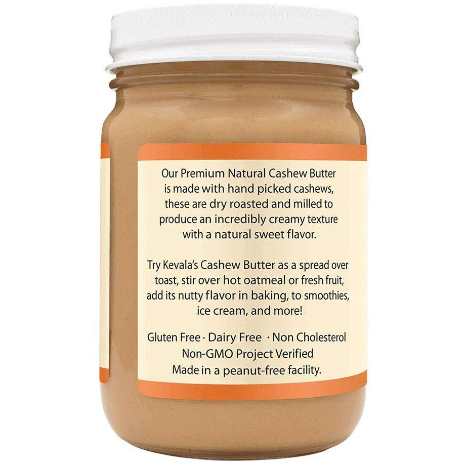 Kevala Cashew Butter - Spreadable Butter - Cashew Nuts Spread - Roasted Cashews - Creamy - No Sugar Added - Lactose Free Butter - Premium Natural - 12 Oz - 340 G