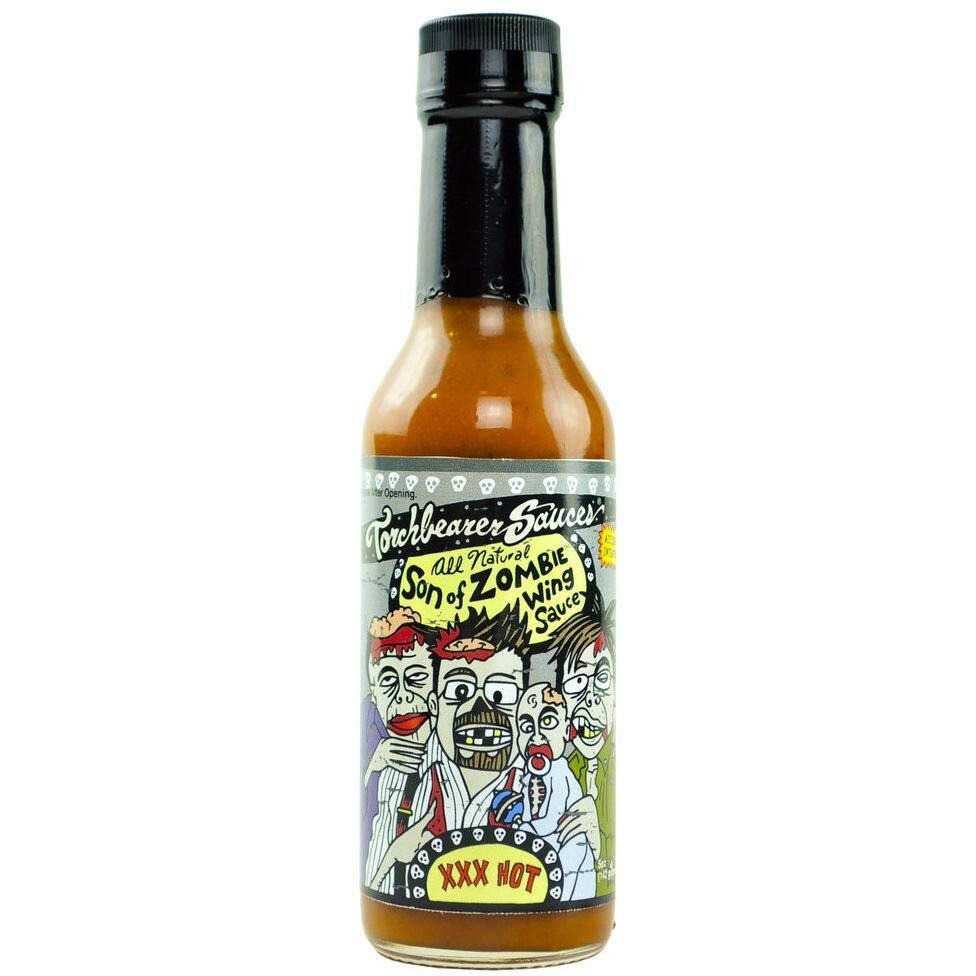 Torchbearer Sauces Son Of Zombie Wing Sauce, 5 Fl Oz, Heat Level 6 - Xxx Hot - All Natural, Extract-Free, Made In Usa