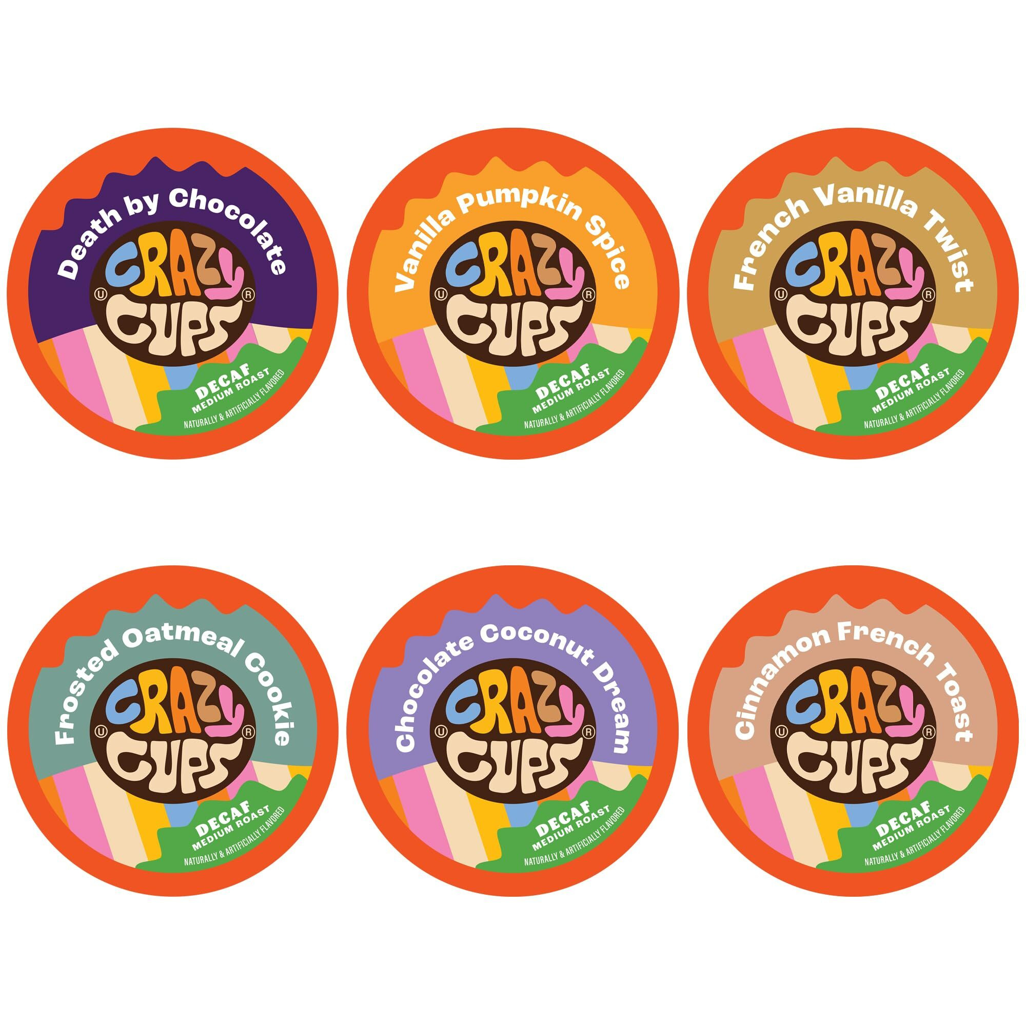 Crazy Cups Decaf Flavored Coffee Variety Pack 24 Count For Keurig Brewers