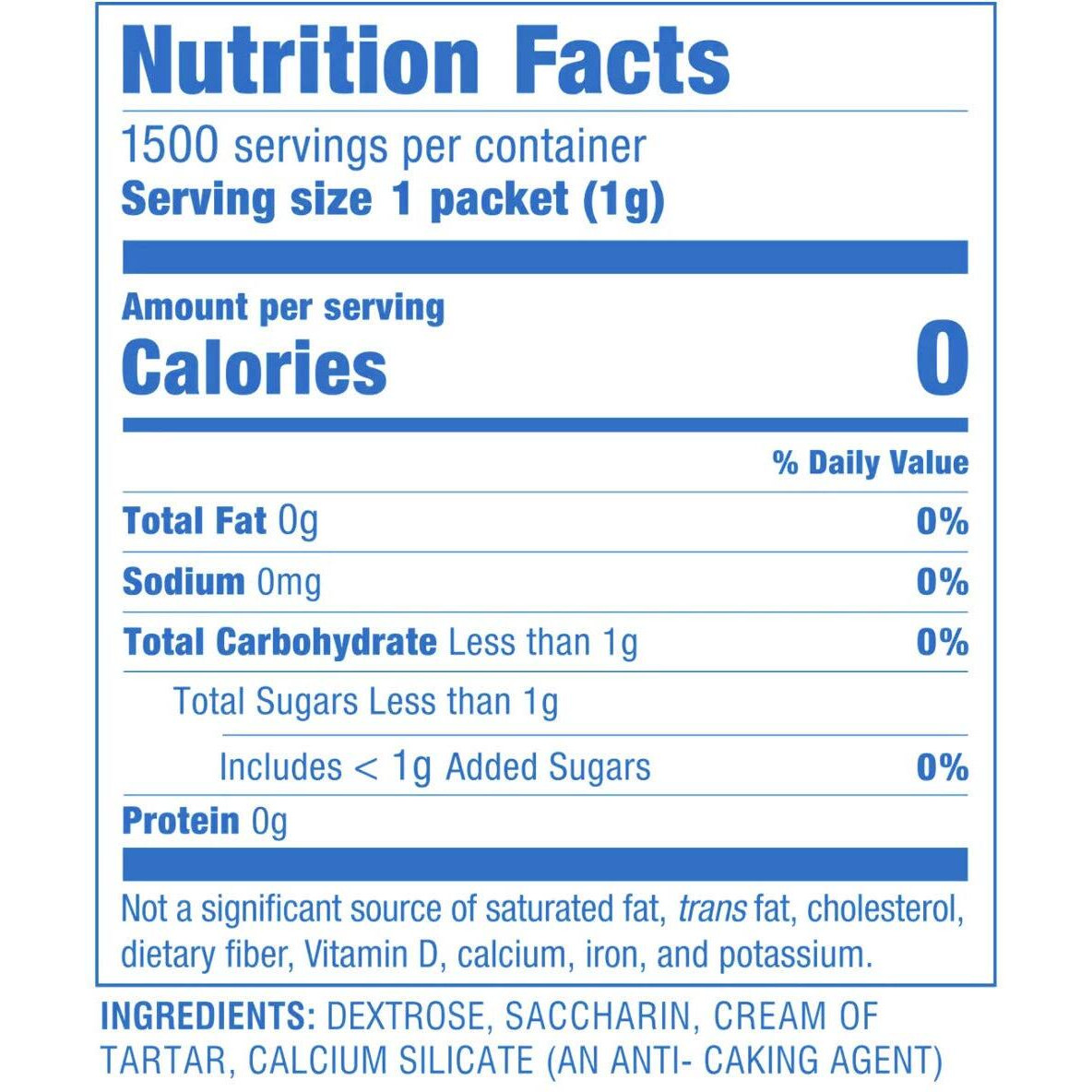 Sweet 'N Low Zero Calorie Sweetener - 1500 Packets