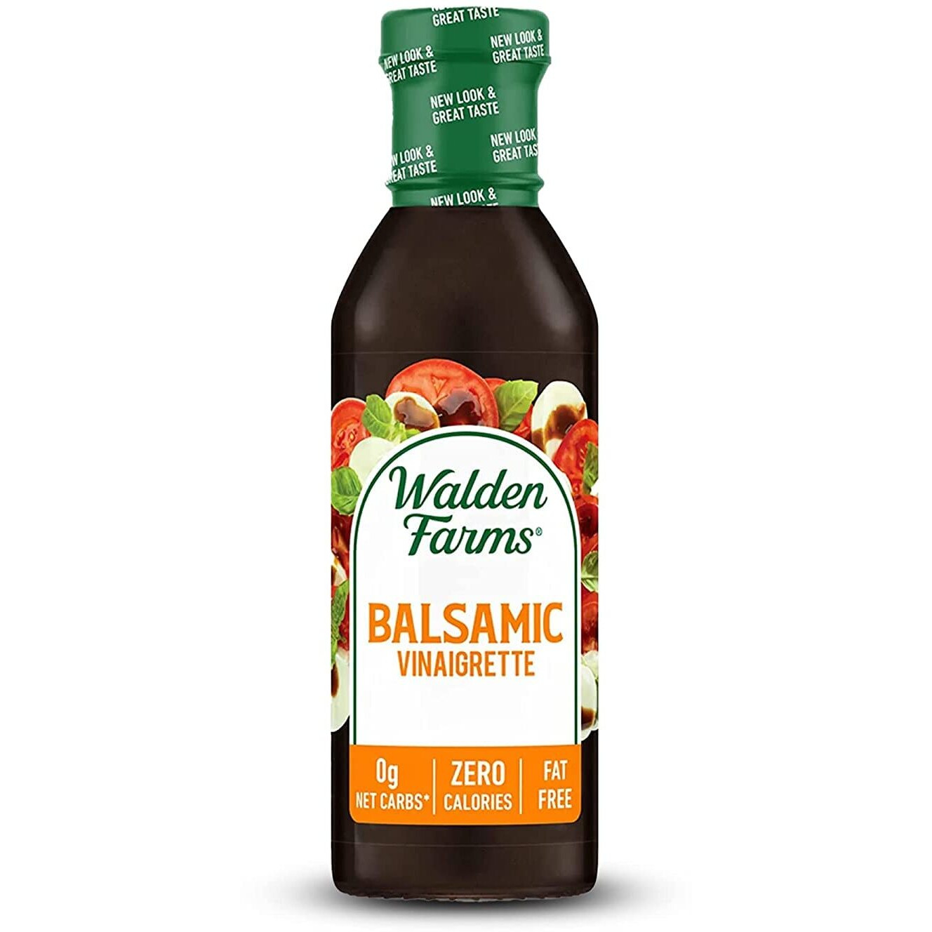 Walden Farms Balsamic Vinaigrette Dressing 12 Oz Bottle - Fresh And Delicious, 0G Net Carbs Condiment, Kosher Certified - So Tasty On Salads, Pizza, Vegetables, Marinades, Cocktails And More