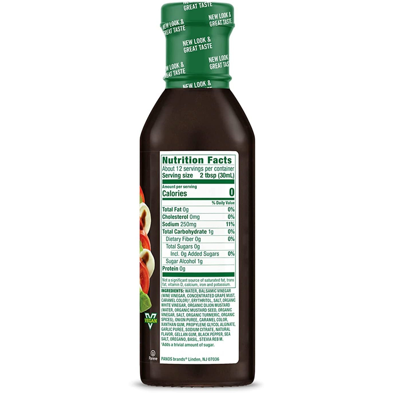 Walden Farms Balsamic Vinaigrette Dressing 12 Oz Bottle - Fresh And Delicious, 0G Net Carbs Condiment, Kosher Certified - So Tasty On Salads, Pizza, Vegetables, Marinades, Cocktails And More