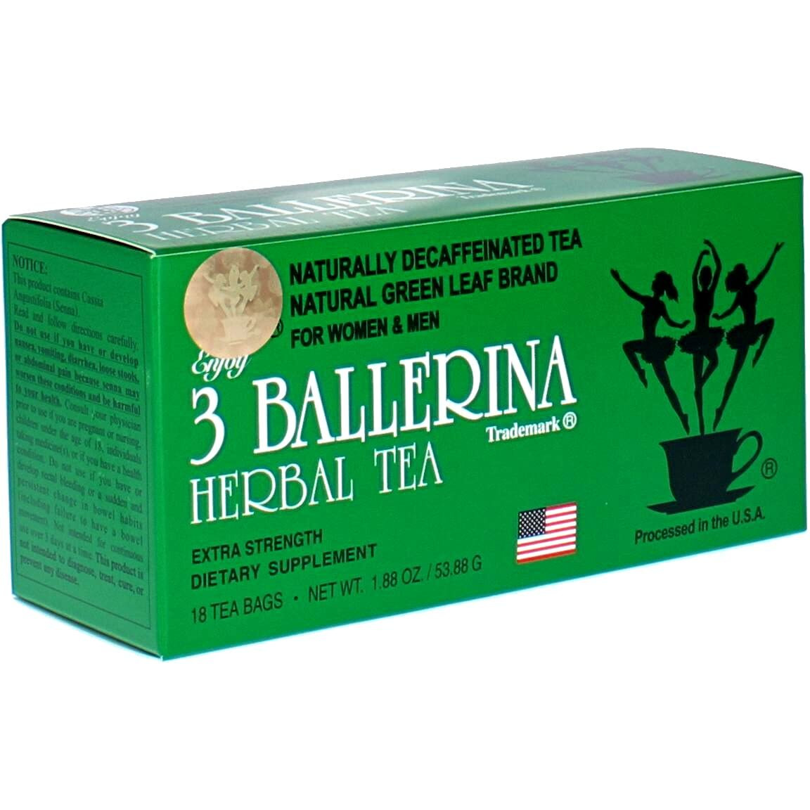 3 Ballerina Tea Extra Strength - 2 Pack (36 Tea Bags)