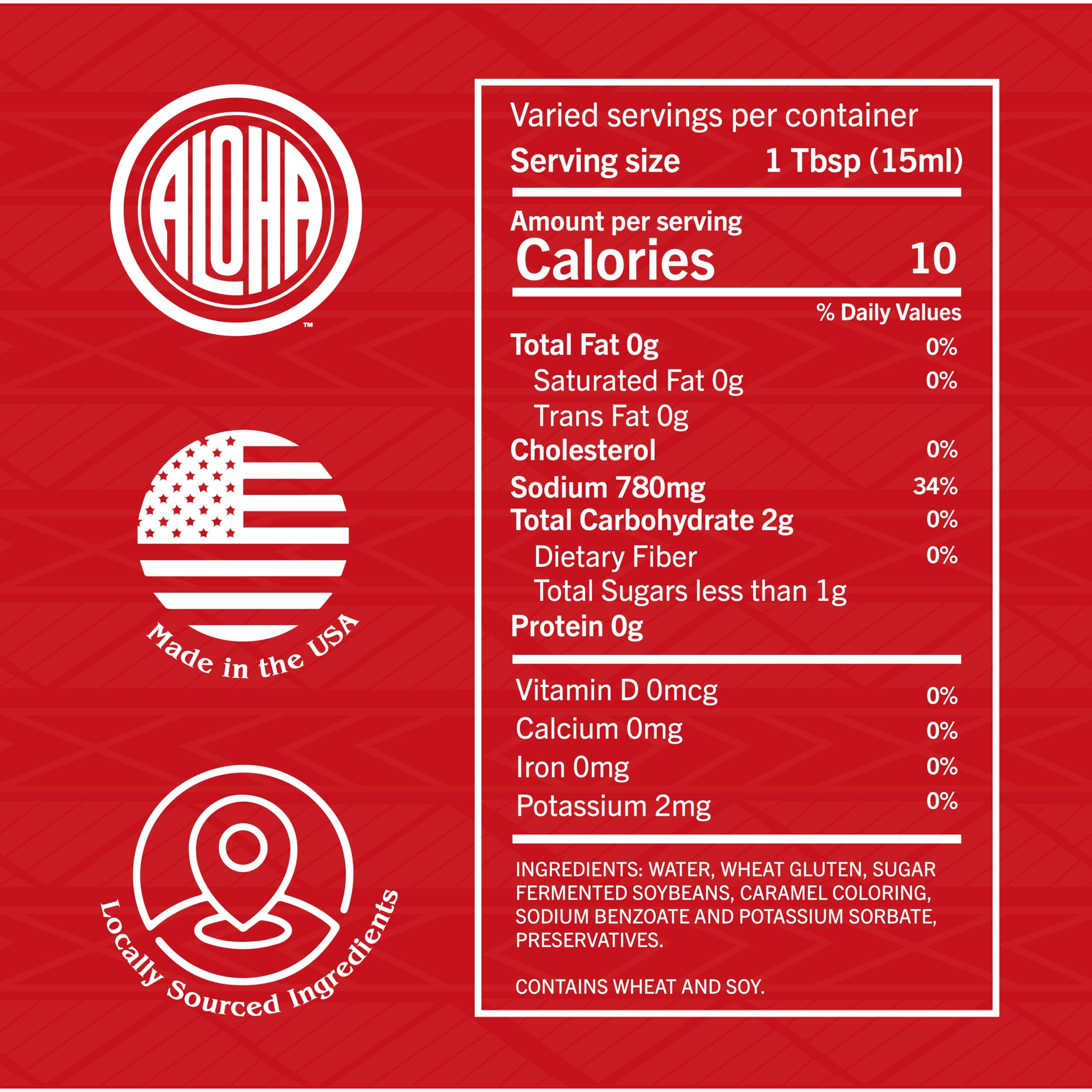 Aloha Shoyu - Original Blend Soy Sauce - Sweet And Light Profile - Made In Hawaii - 1 Gallon