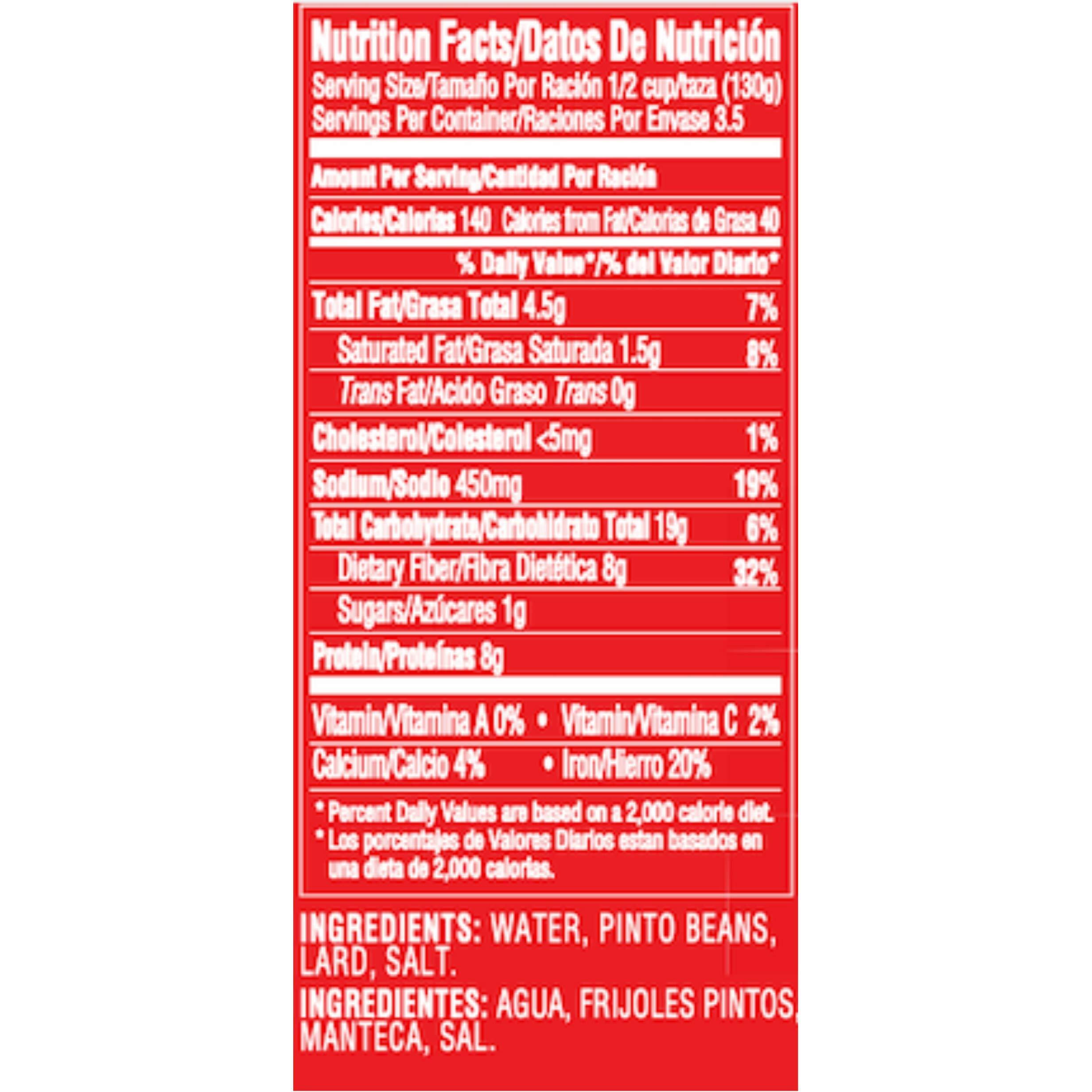 La Preferida Authentic Refried Pinto Beans - Homemade Taste Of Traditional Creamy Frijoles Refritos. 4 Simple Ingredient, 16 Oz (Pack Of 6)