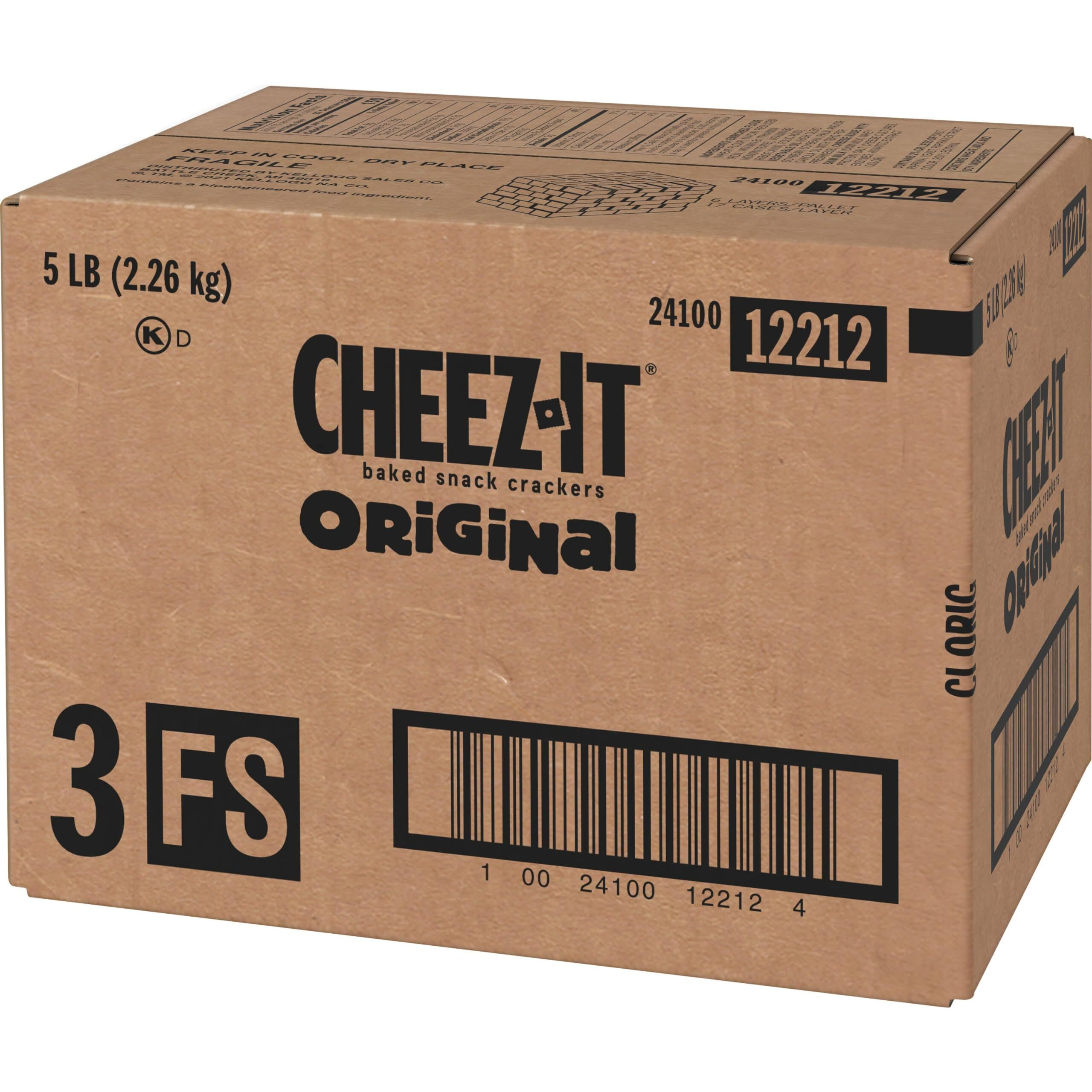 Cheez-It Baked Snack Cheese Crackers, Original, 13.3Oz Bulk (6 Count)