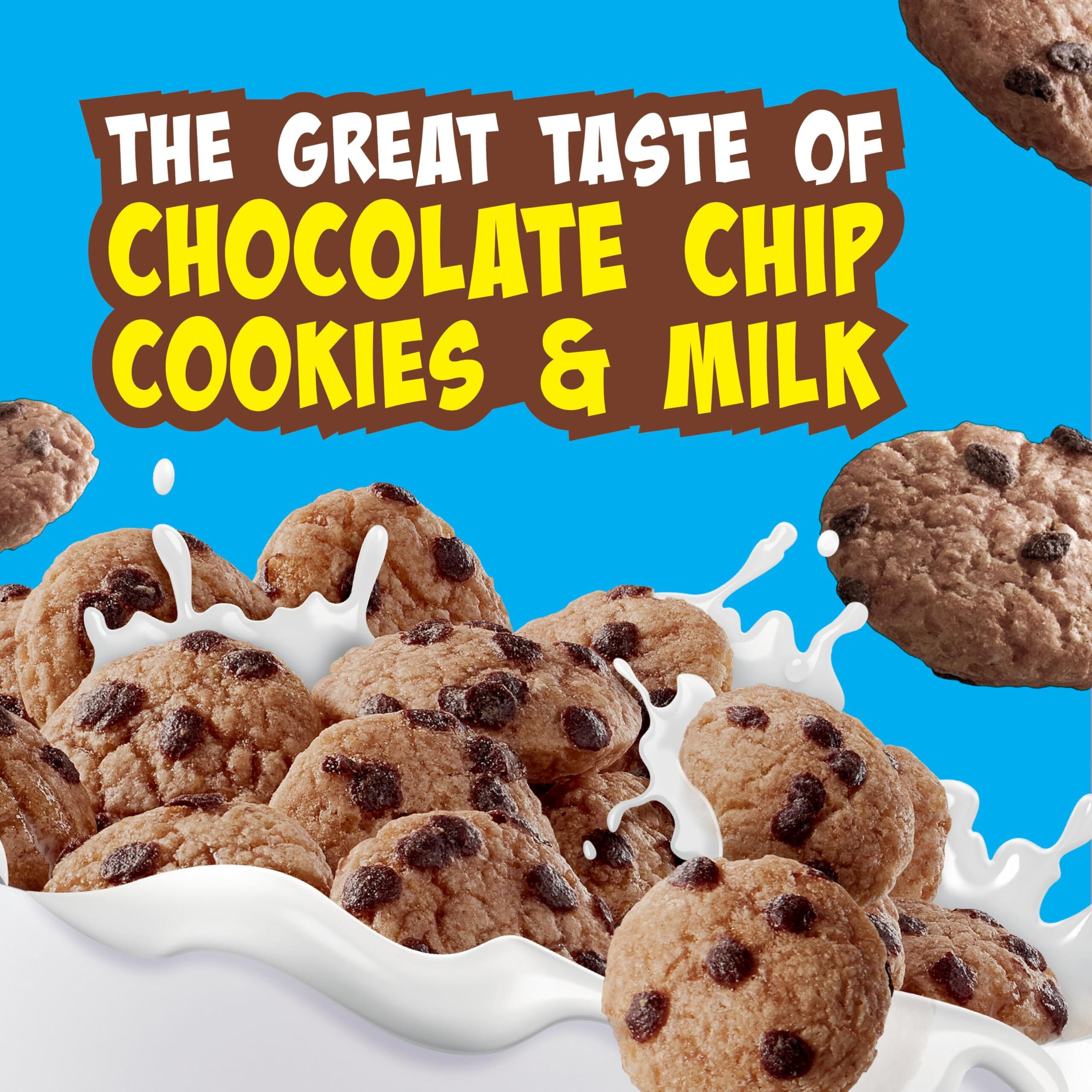 Cookie Crisp Breakfast Cereal, Chocolate Chip Cookie Taste, Made With Whole Grain, 10.6 Oz