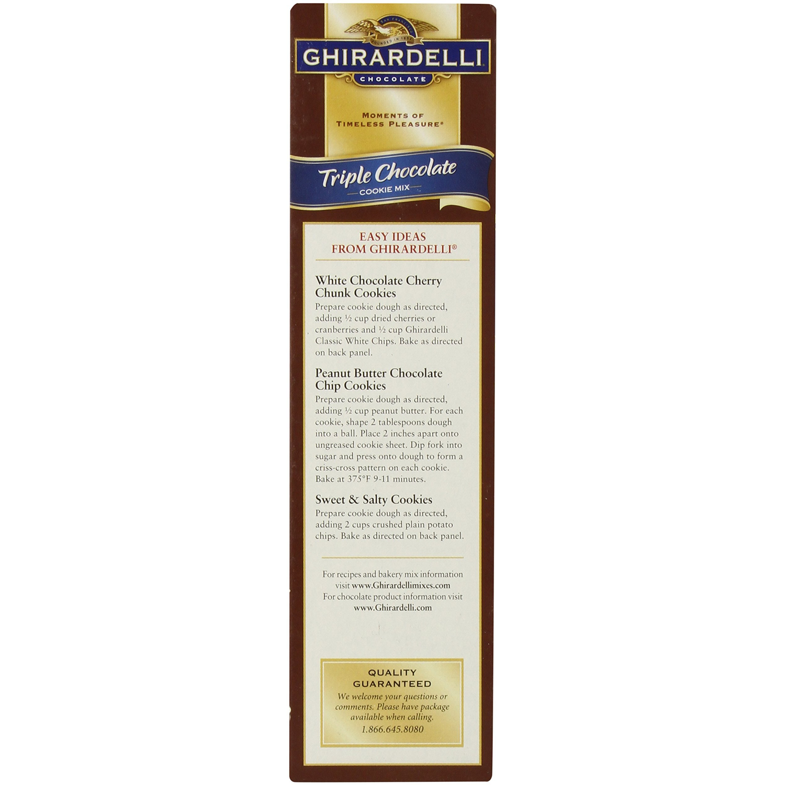 Ghirardell Chocolate Triple Chocolate Semi Sweet- Milk- Bittersweet Cookie Mix - 52.5 Oz