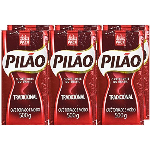 Coffee Rost And Ground - Caf   Torrado E Mo  Do - Pilao, 1.1 Pound (Pack Of 6)