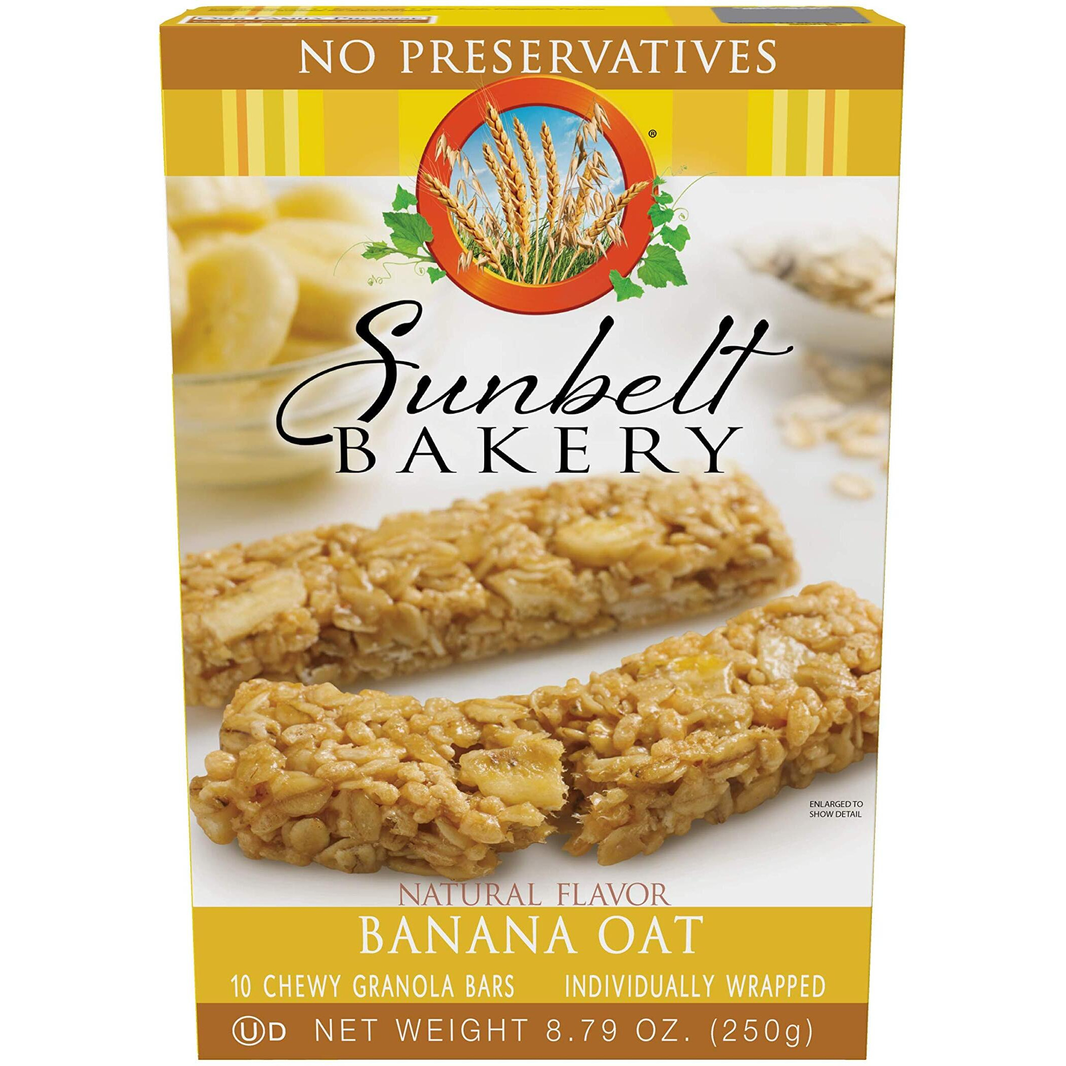Sunbelt Bakery Banana Oat Chewy Granola Bars, 50-0.9 Oz Bars (5 Boxes)