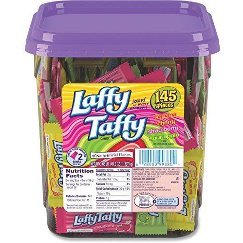 Laffy Taffy Assorted Candy Jar, 145 Count (Pack Of 1)