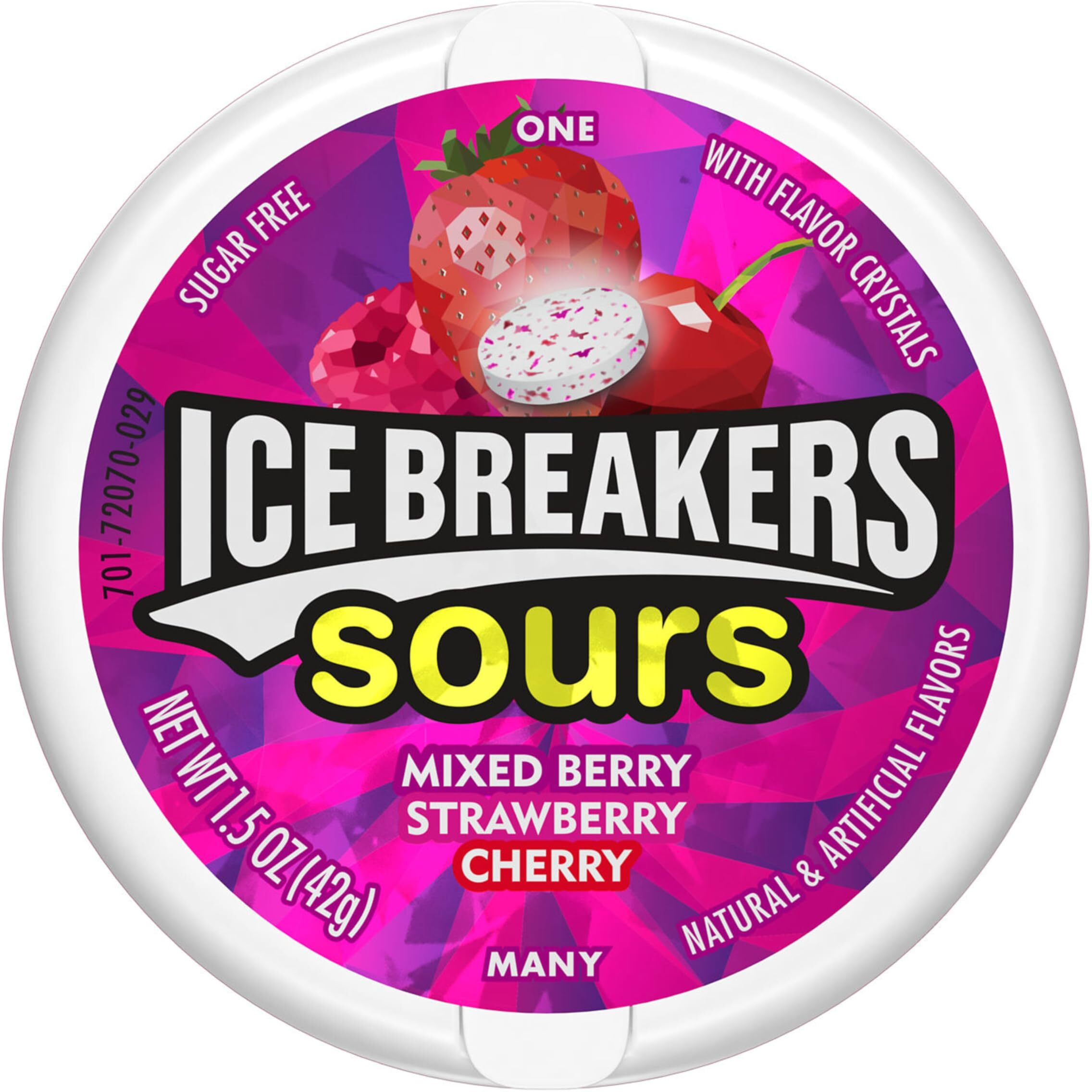 Ice Breakers Sours Assorted Fruit Flavored Sugar Free Mints Tins, 1.5 Oz (8 Count)