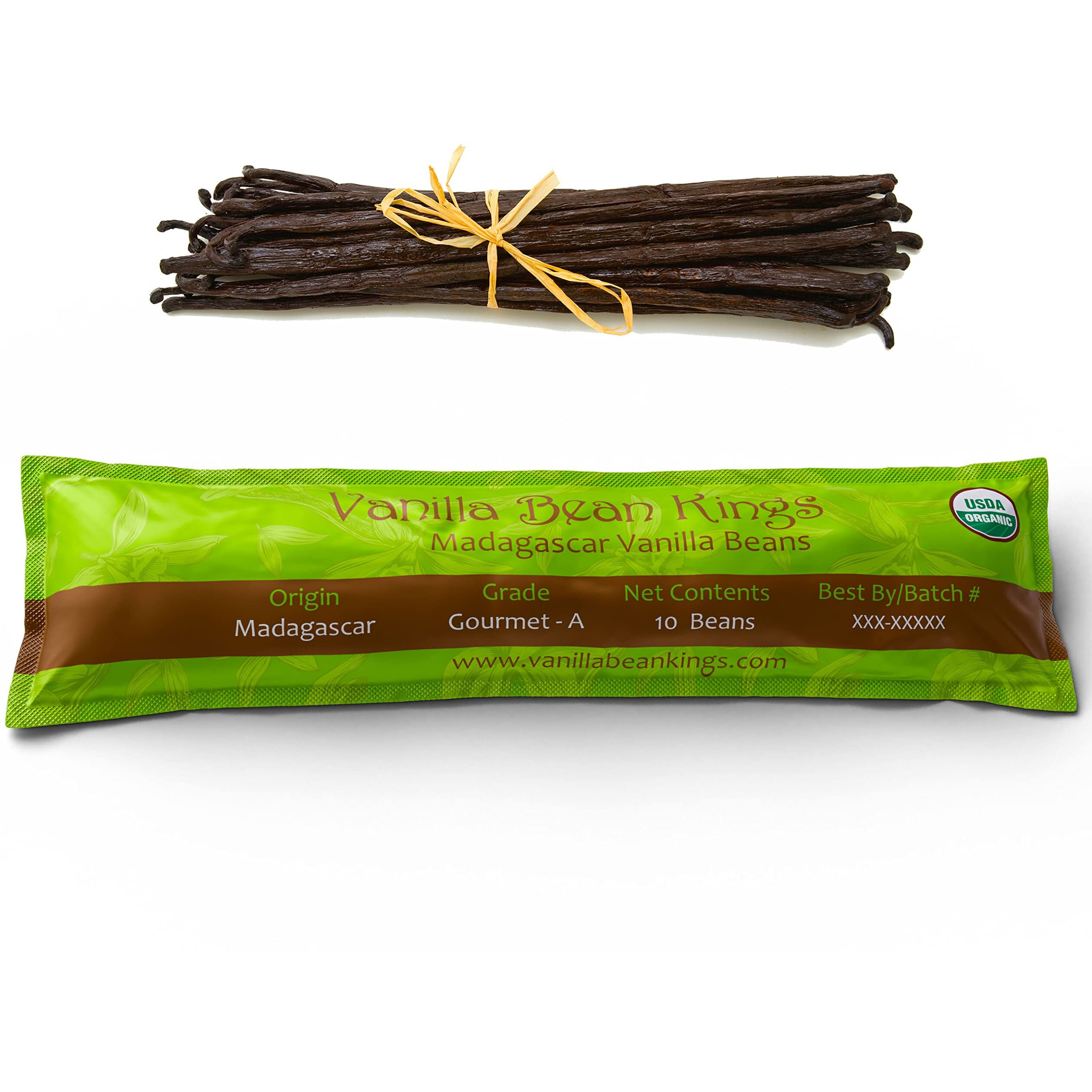 10 Organic Madagascar Vanilla Beans Whole Grade A Vanilla Pods For Vanilla Extract And Baking