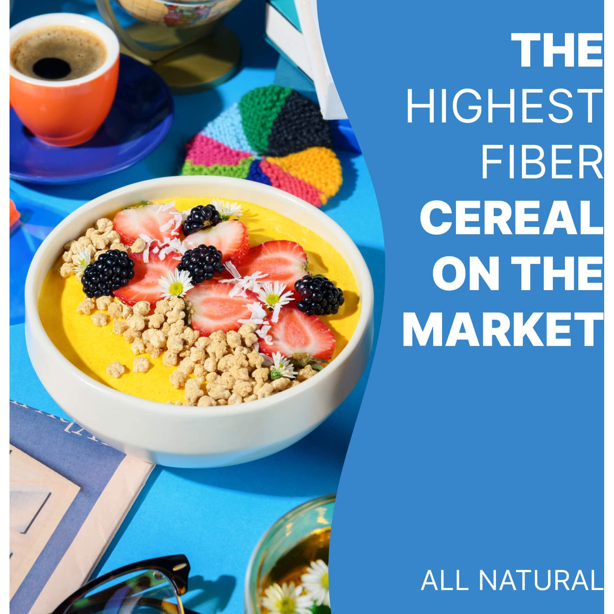 Poop Like A Champion Ultra High Fiber Cereal - Non Gmo - Fiber Supplement - Corn Bran | Breakfast Essentials With Soluble Fiber, Insoluble Fiber & Psyllium Husk Powder