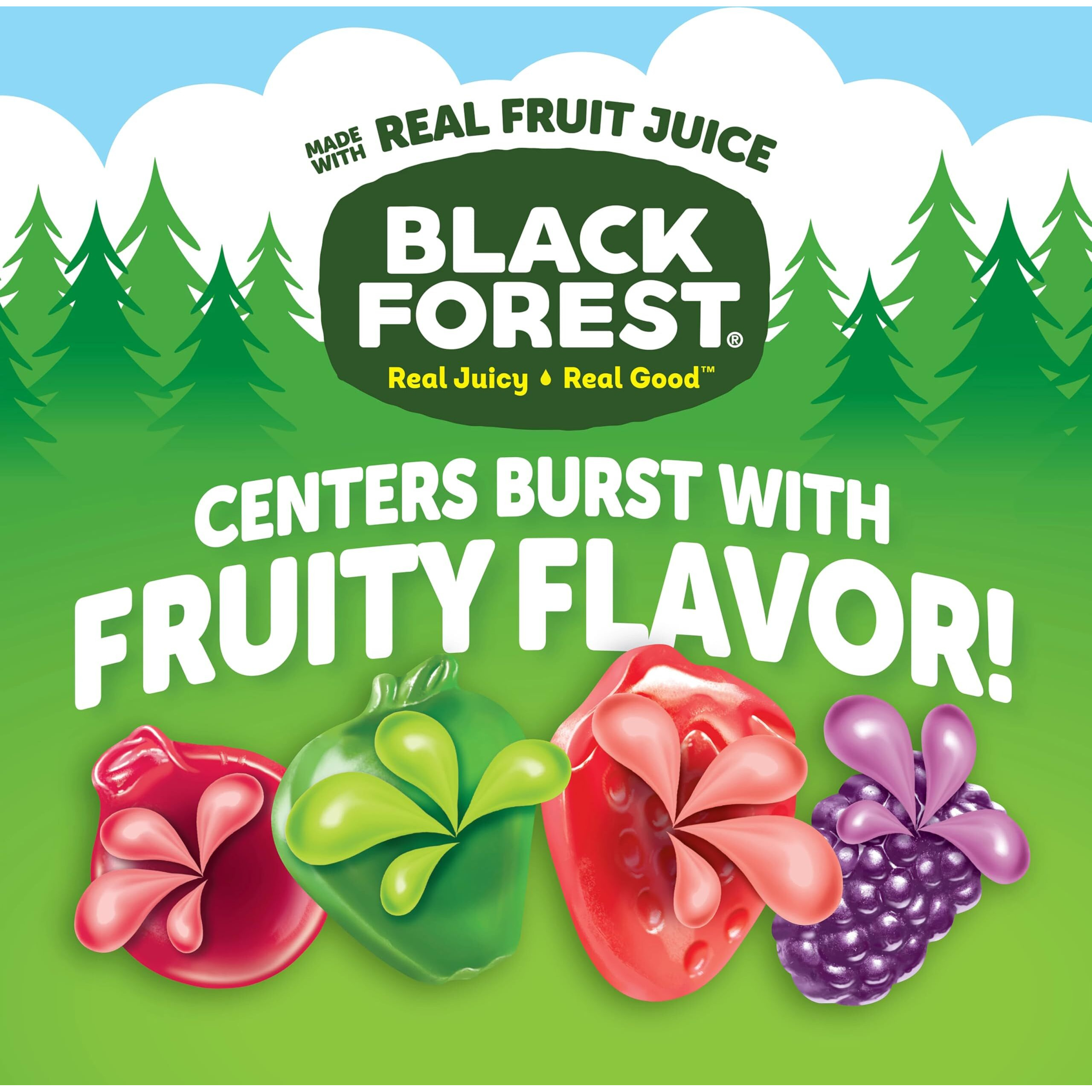 Black Forest, Juicy Burst, Fruit Flavored Snacks, Mixed Fruit Flavors, A Juicy Burst Of Natural Flavors, Made With Real Fruit Juice, Halloween Treats Variety Pack Trick-Or-Treat Assortment, 0.8 Oz 40 Ct