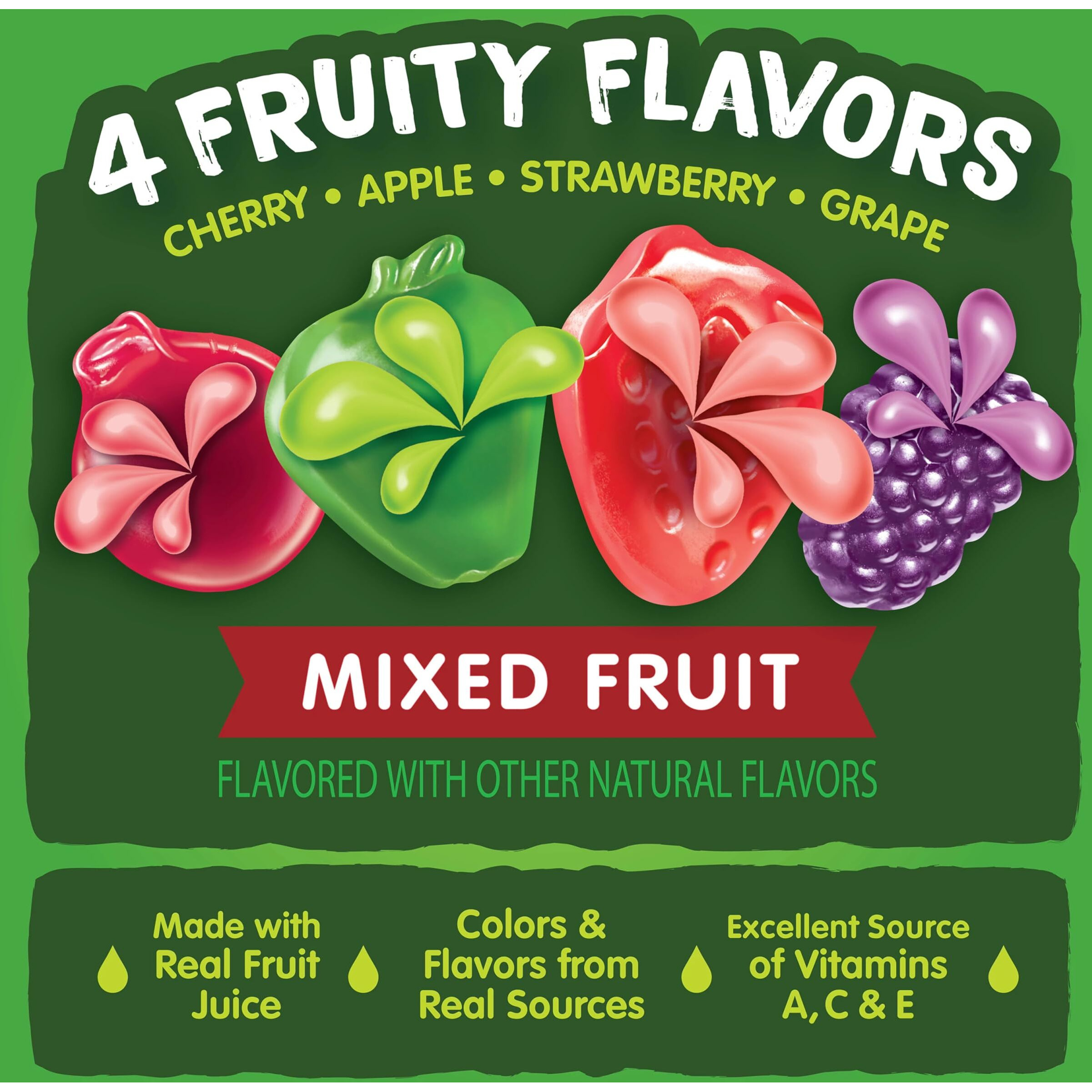 Black Forest, Juicy Burst, Fruit Flavored Snacks, Mixed Fruit Flavors, A Juicy Burst Of Natural Flavors, Made With Real Fruit Juice, Halloween Treats Variety Pack Trick-Or-Treat Assortment, 0.8 Oz 40 Ct