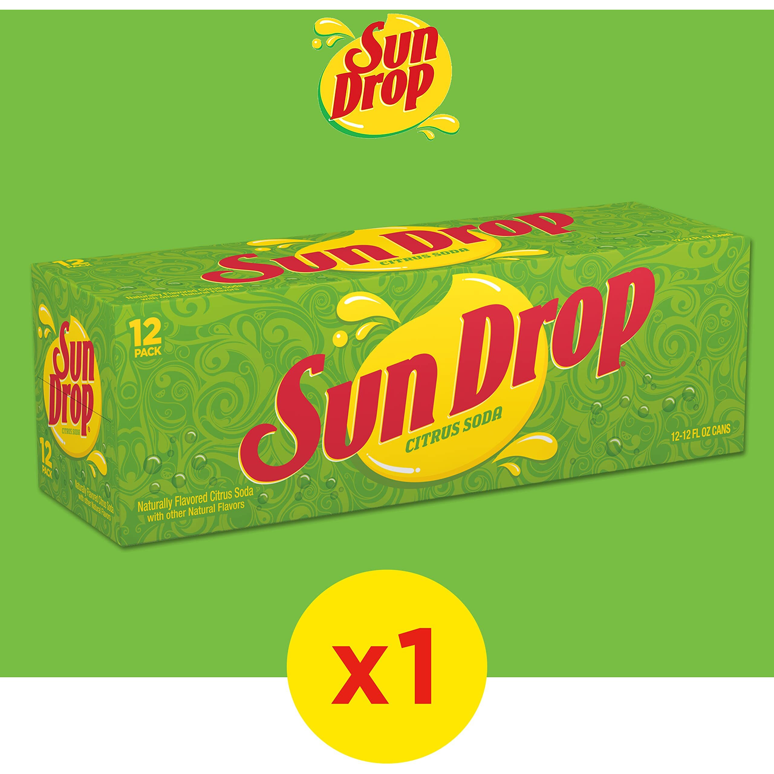 Sun Drop Citrus Soda, 12 Fluid Ounce Can, 12 Count