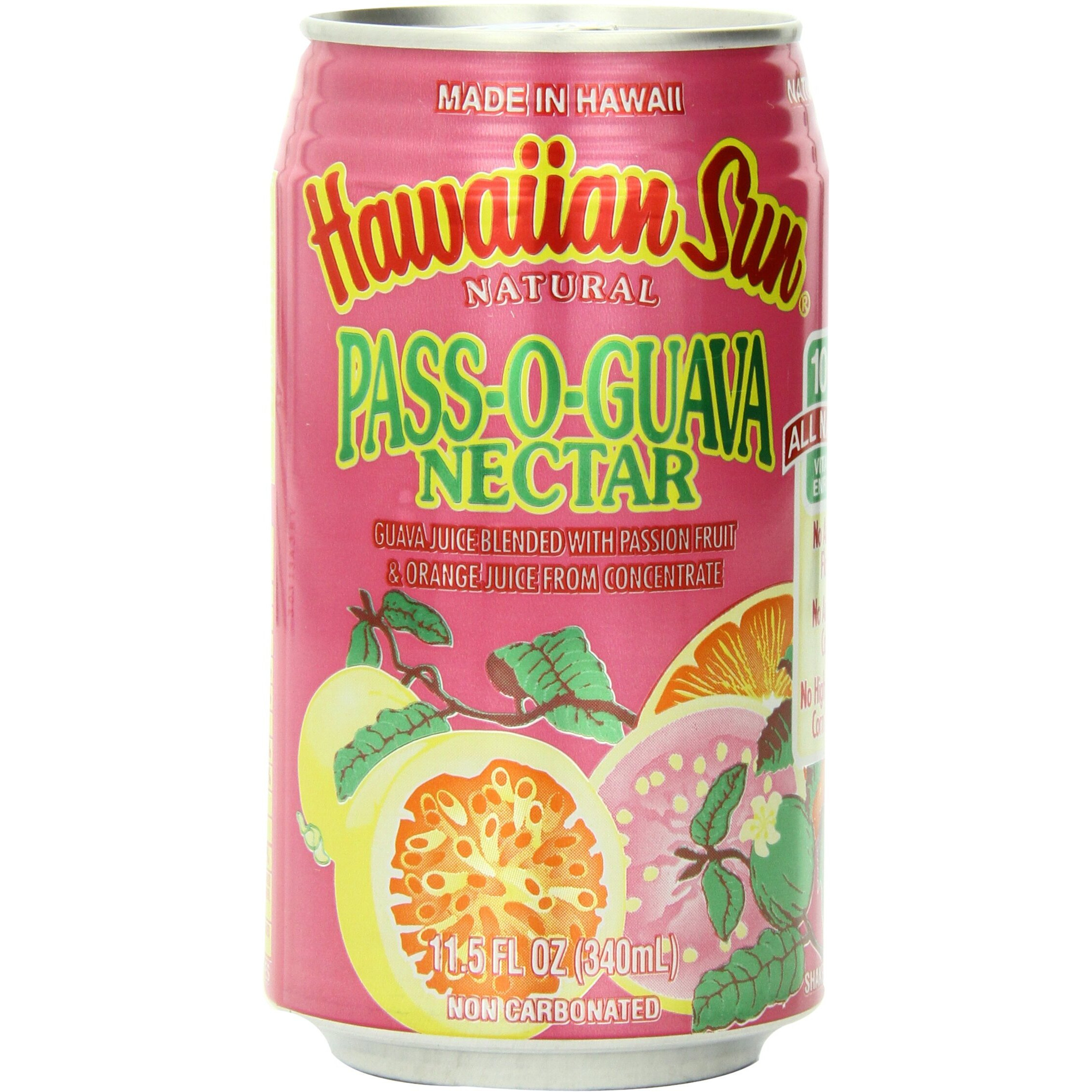 Hawaiian Sun Nectar, Pass-O-Guava, 11.5-Ounce (Pack Of 24)