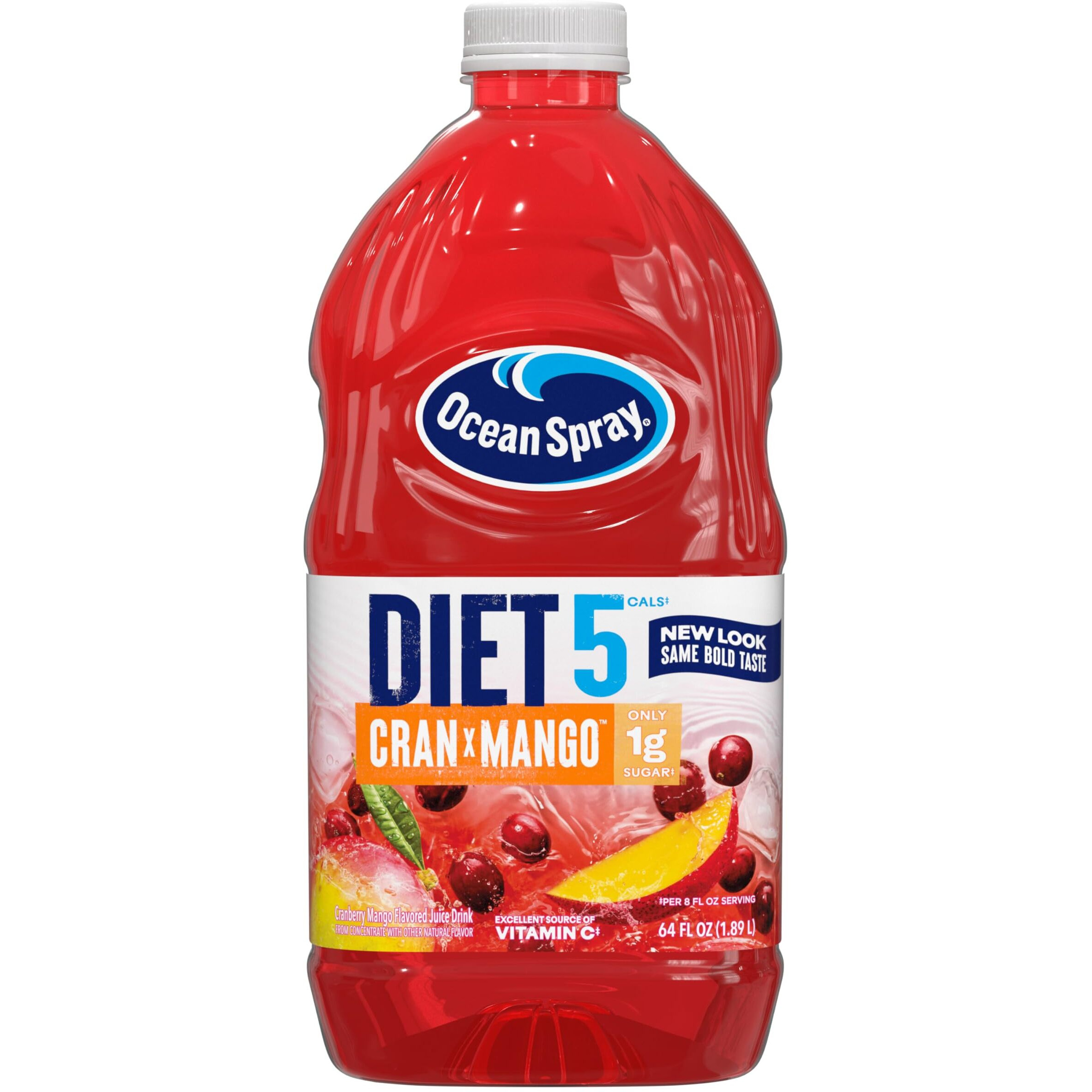 Ocean Spray Diet Cranberry Mango Juice Drink, 64 Fl Oz Bottle (Pack Of 8)