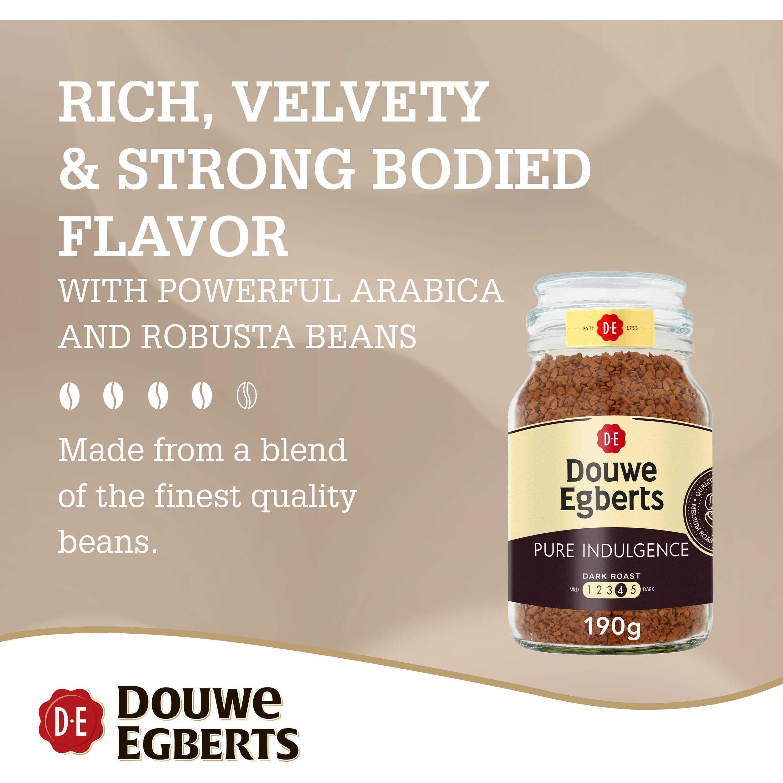 Douwe Egberts Pure Indulgence Instant Coffee In Jar, Dark Roast, 6.7-Ounce, 190 Gram