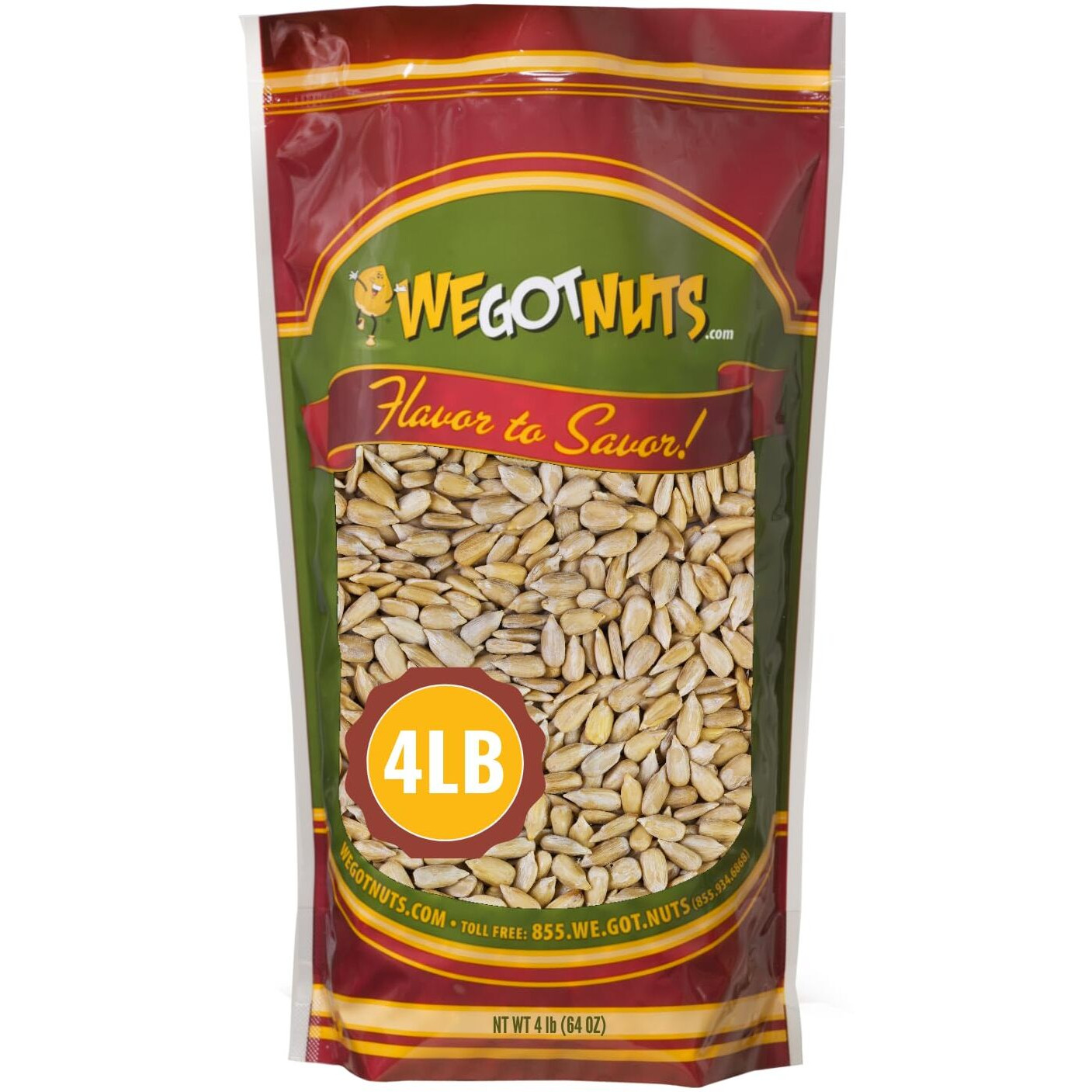 We Got Nuts Sunflower Seeds Roasted & Unsalted (No Shell) 4 Lb