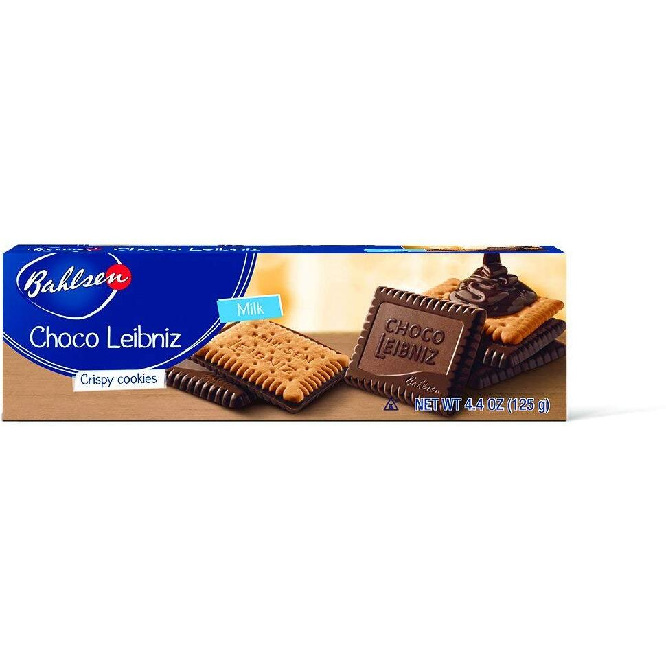 Bahlsen Choco Leibniz Milk Cookies - Leibniz Butter Biscuits Topped With A Thick Layer Of European Chocolate -4.4 Ounce (Pack Of 2)