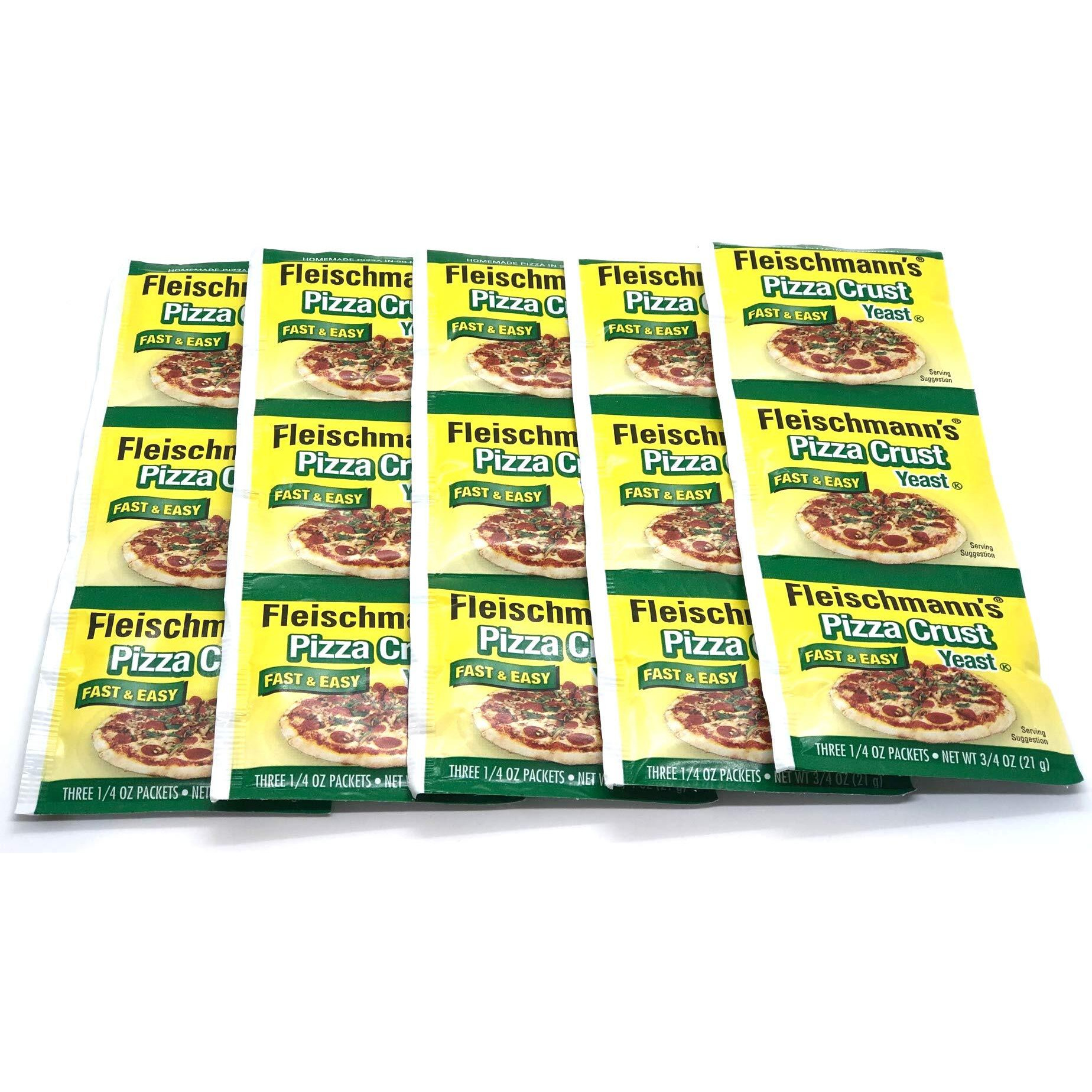 Fleischmann's Yeast Pizza, 0.25-Ounce Pouches 3 Count(Pack Of 5)